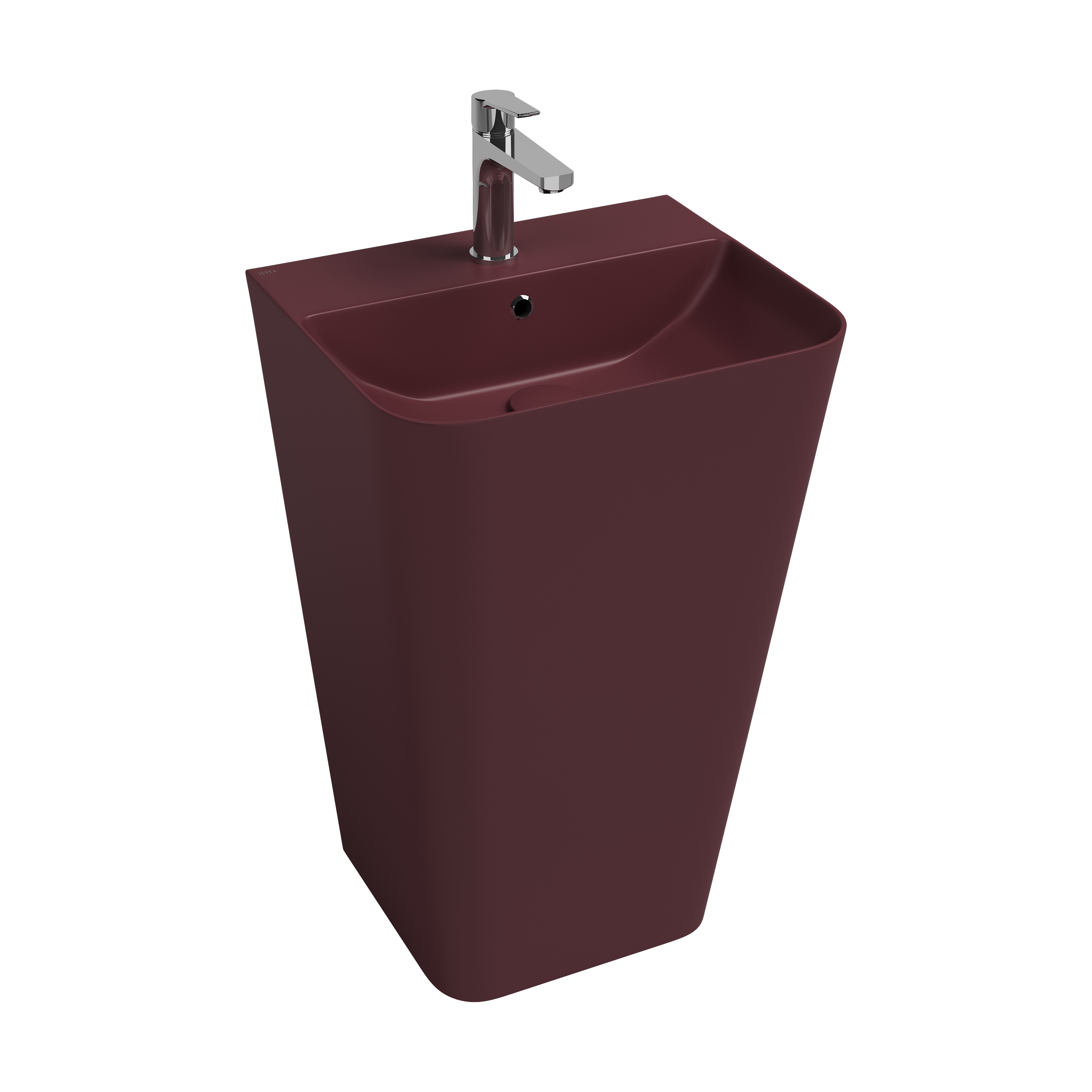 Sott Aqua Monoblok Yerden Lavabo 50 cm Rustik Bordo