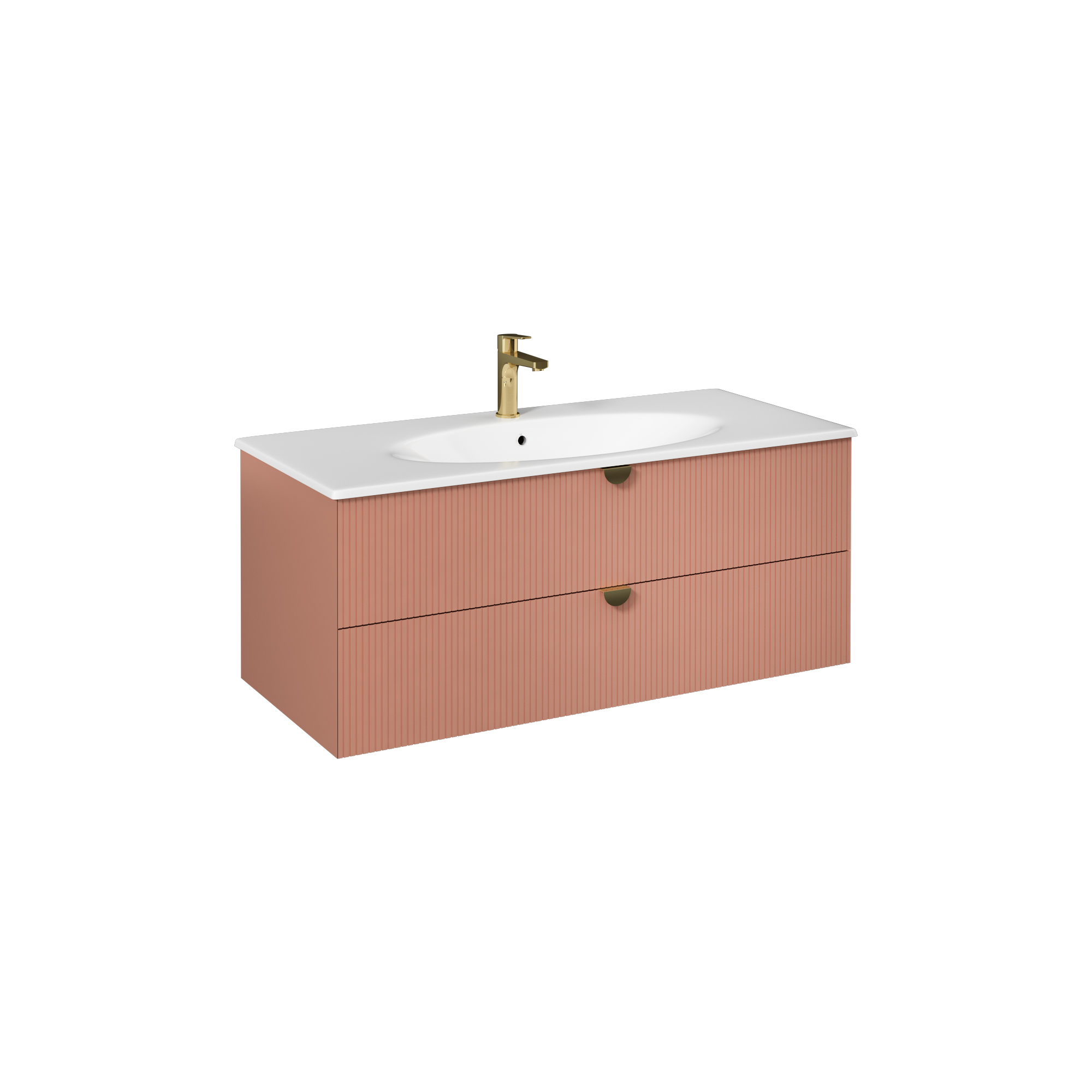 Infinity Washbasin Unit 100cm (10SX51101SV included) Dark Salmon