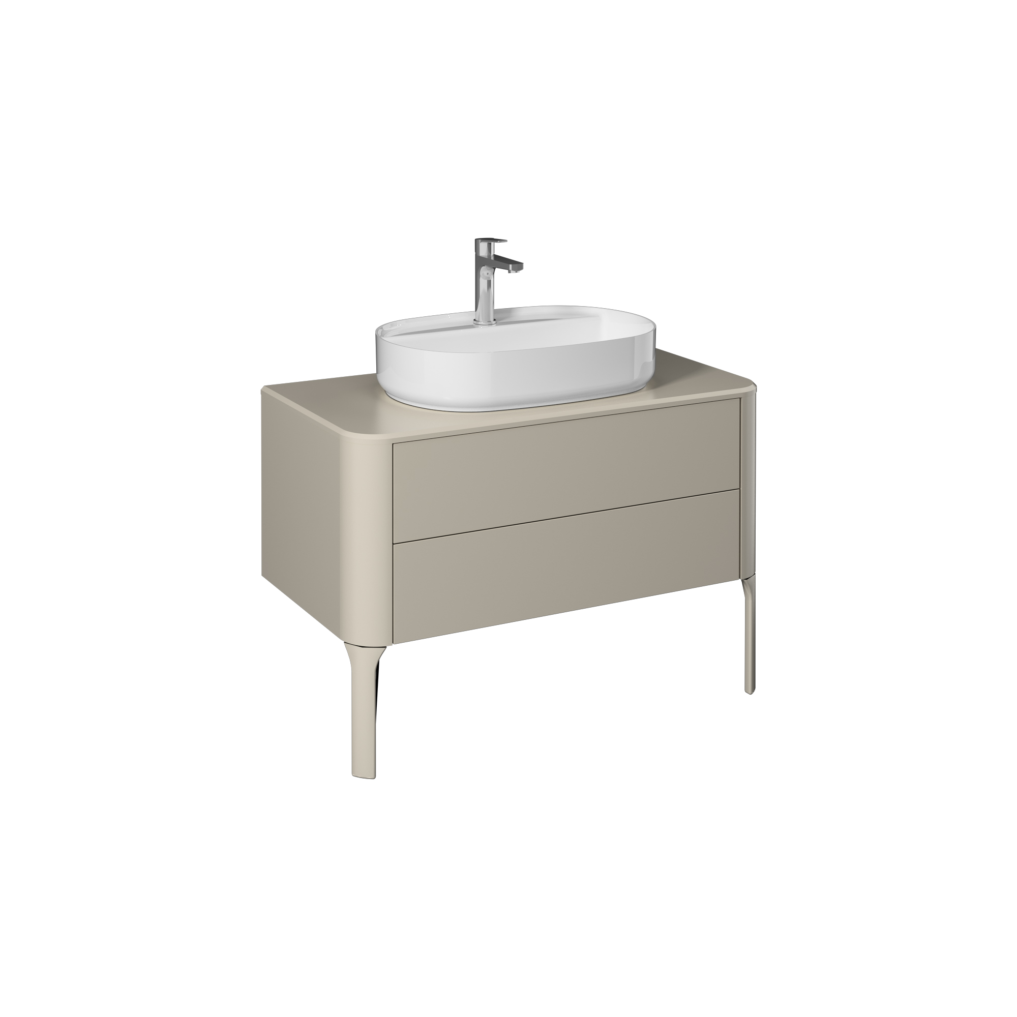 Sogno 60cm Washbasin Unit (21VES049061I included) Sand Beige