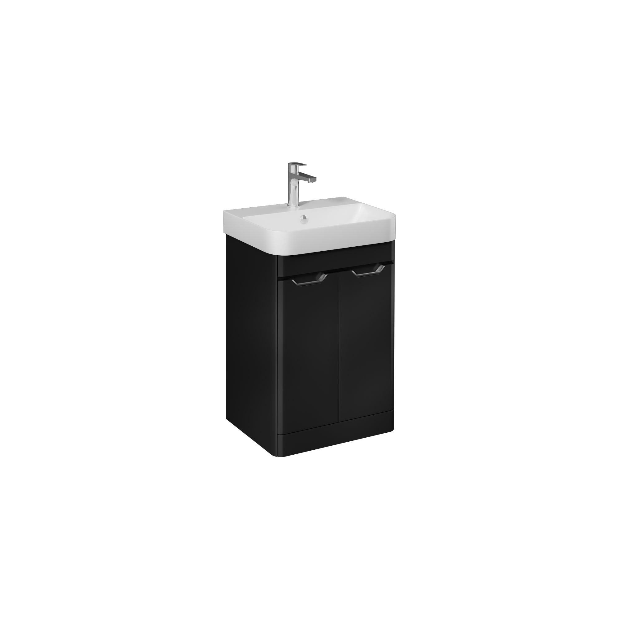 Fonte 57cm Lavabo Dolabı ,Kapaklı(10SQ50057 dahil) Siyah