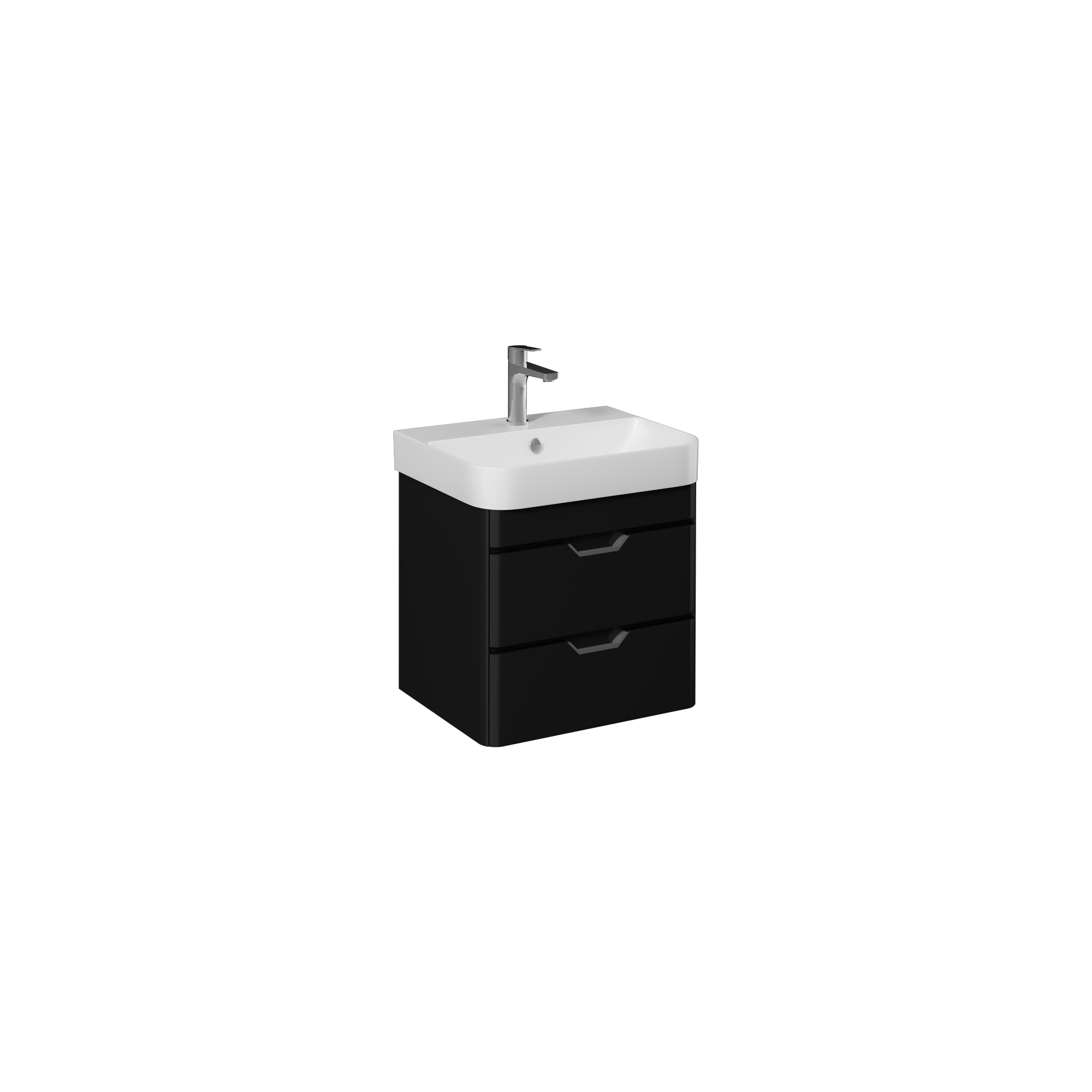 Fonte 57cm Lavabo Dolabı,2 Çekmece(10SQ50057 dahil) Açık Gri