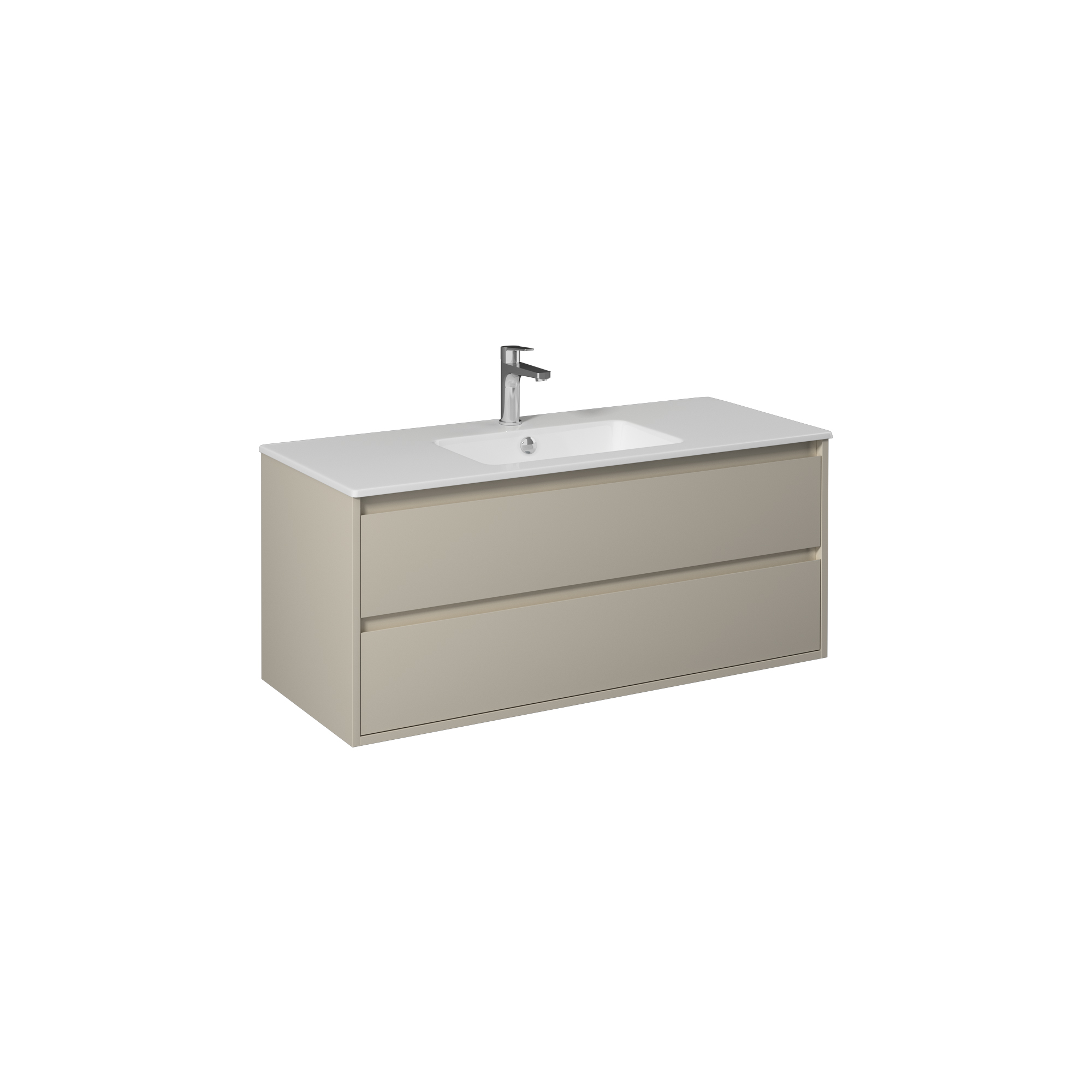 Pro 100cm Washbasin Unit With Two Drawers (10SL50101SV included) Sand Beige