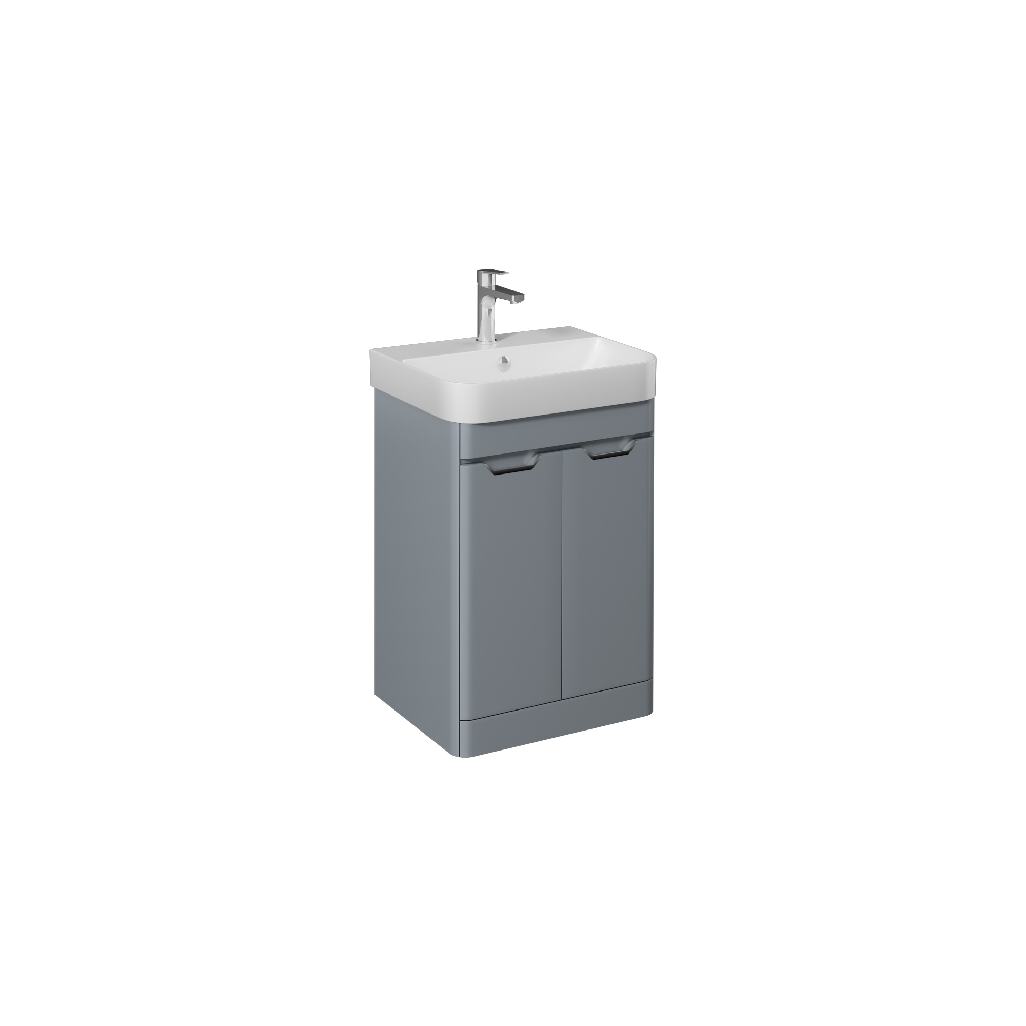 Fonte 57cm Lavabo Dolabı , Kapaklı(10SQ50057 dahil) Açık Gri