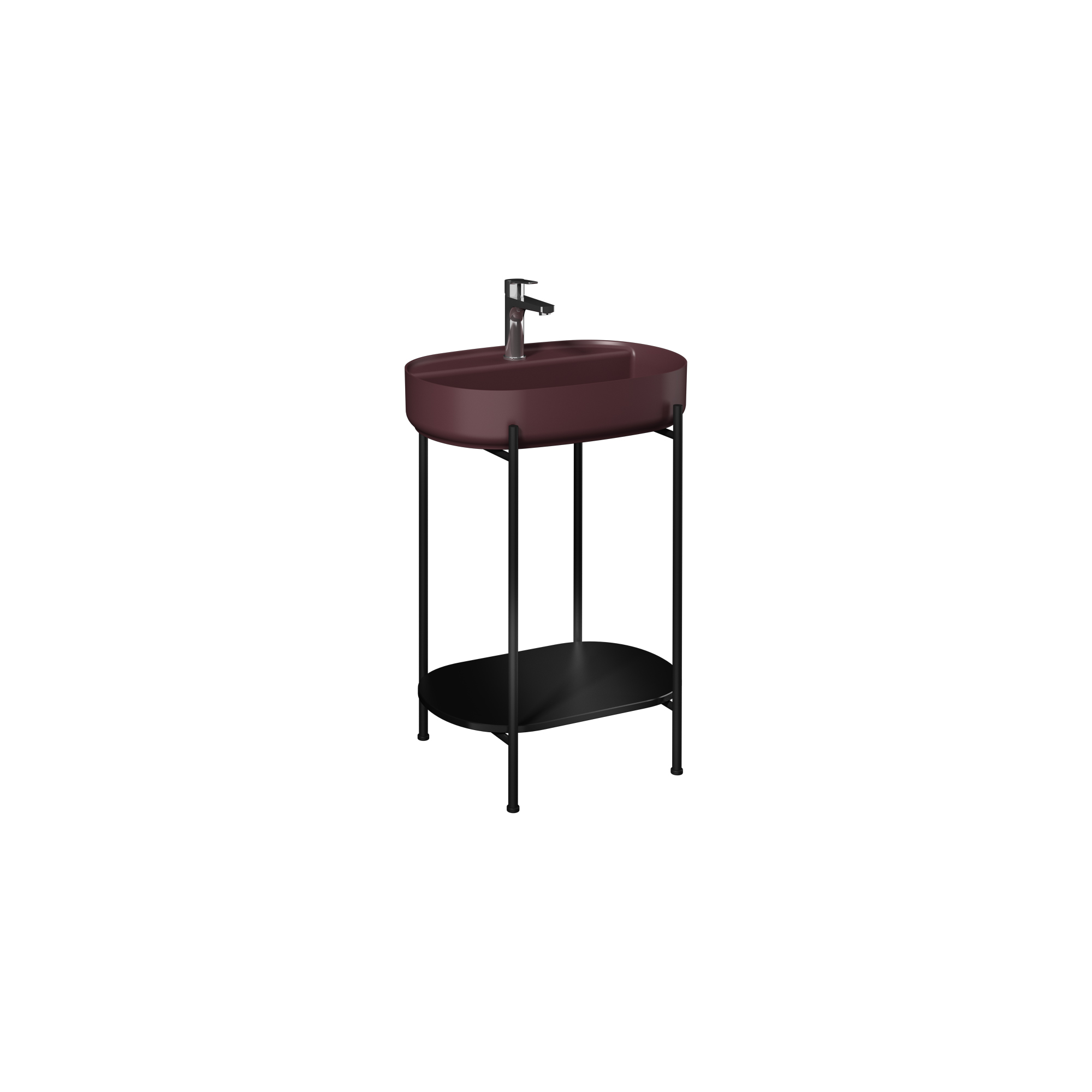 Puno 60cm Washbasin Unit (10NF65060 2S included) Black