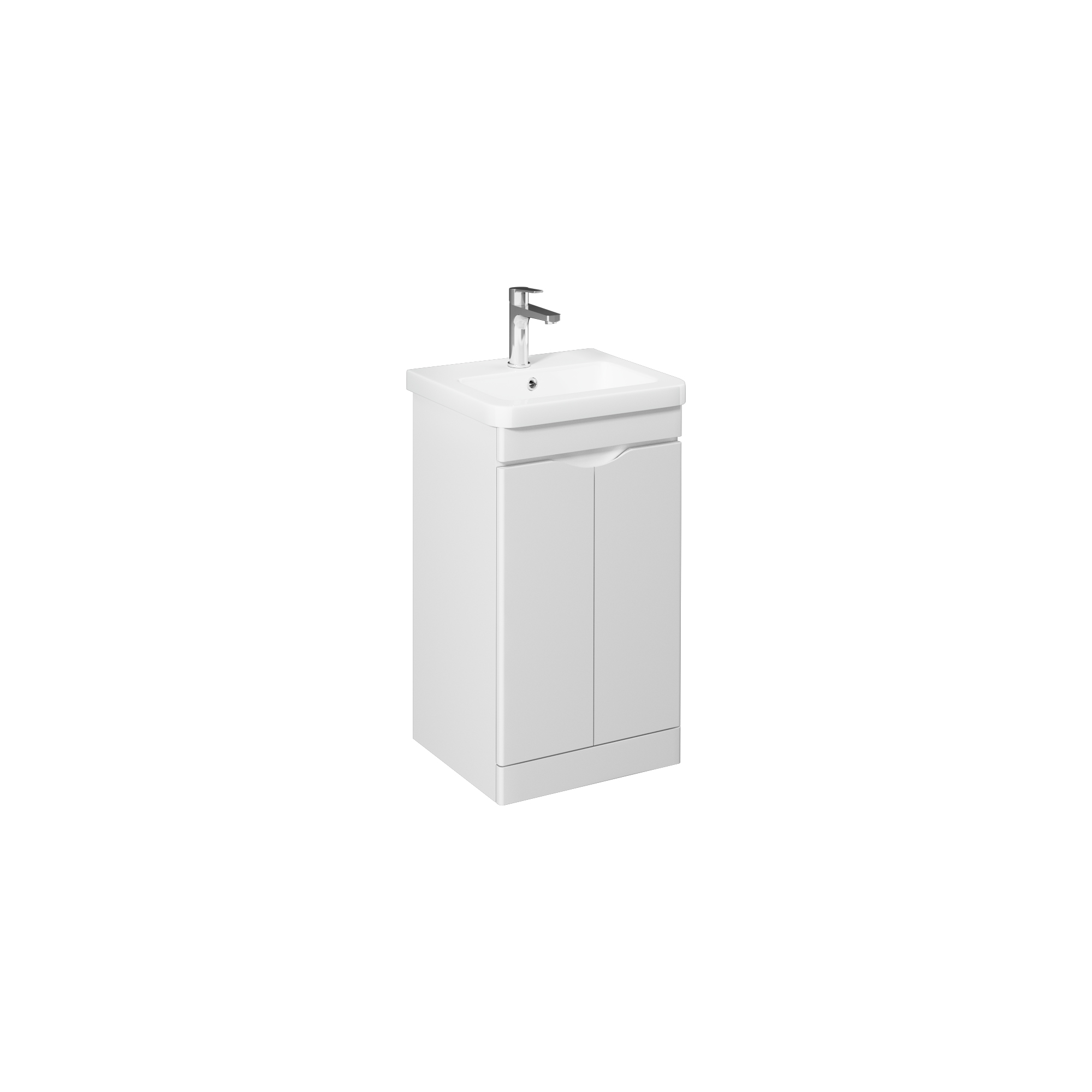 Neo 60cm Washbasin Unit With Single Drawer (10PS50060SV included) White