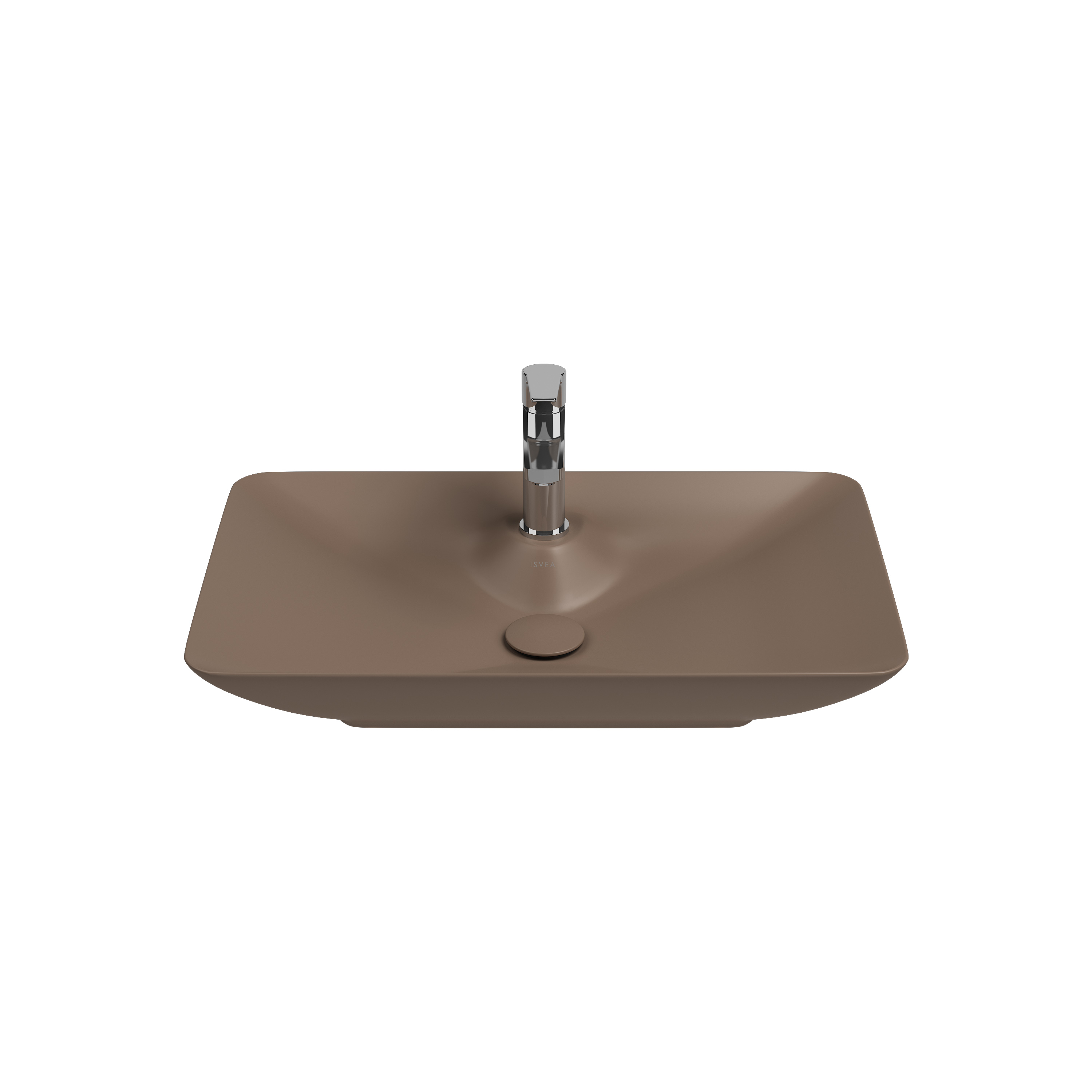 SistemaY Clear Bowl Washbasin 65 cm Taupe