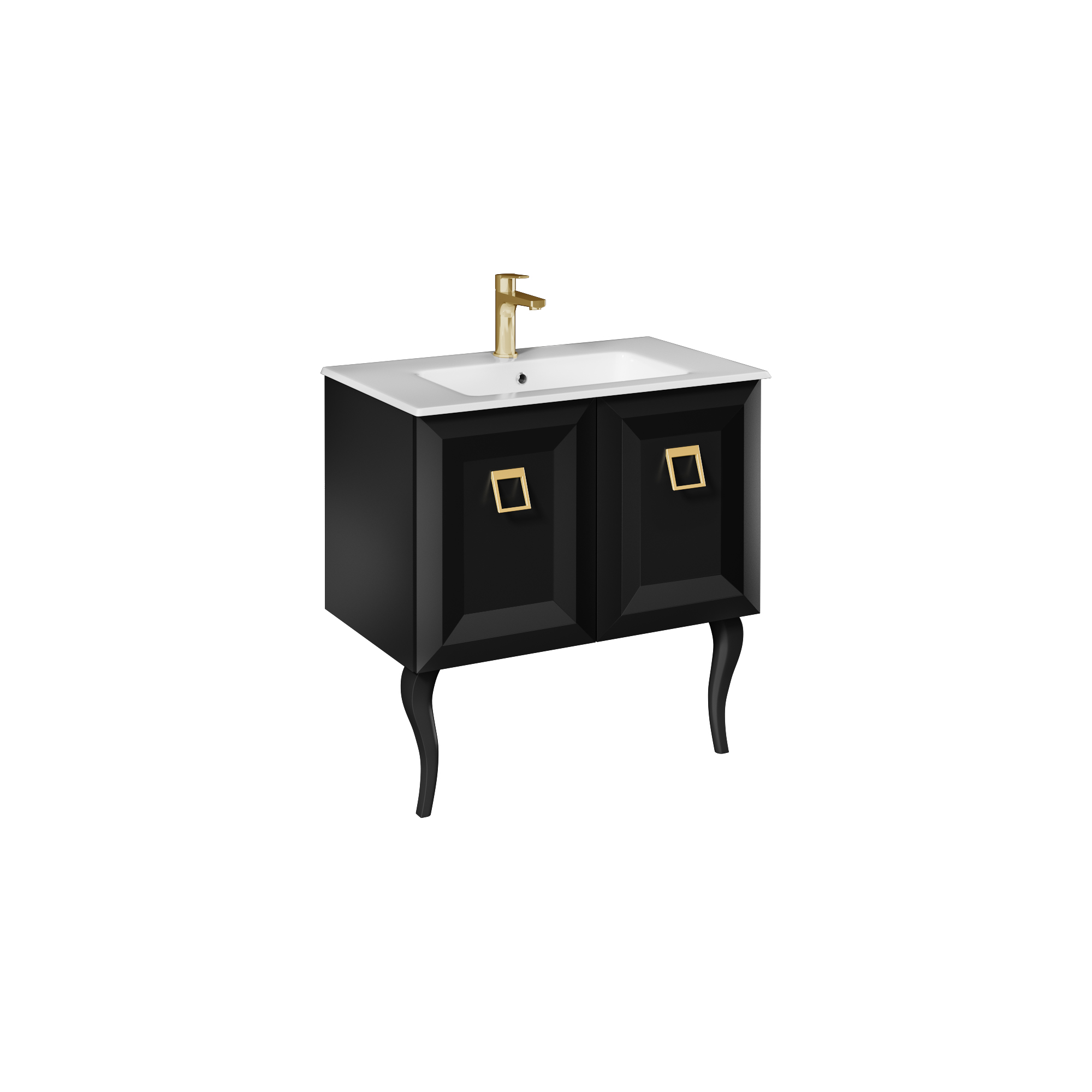 Aria 80cm Mirror Cabinet Black