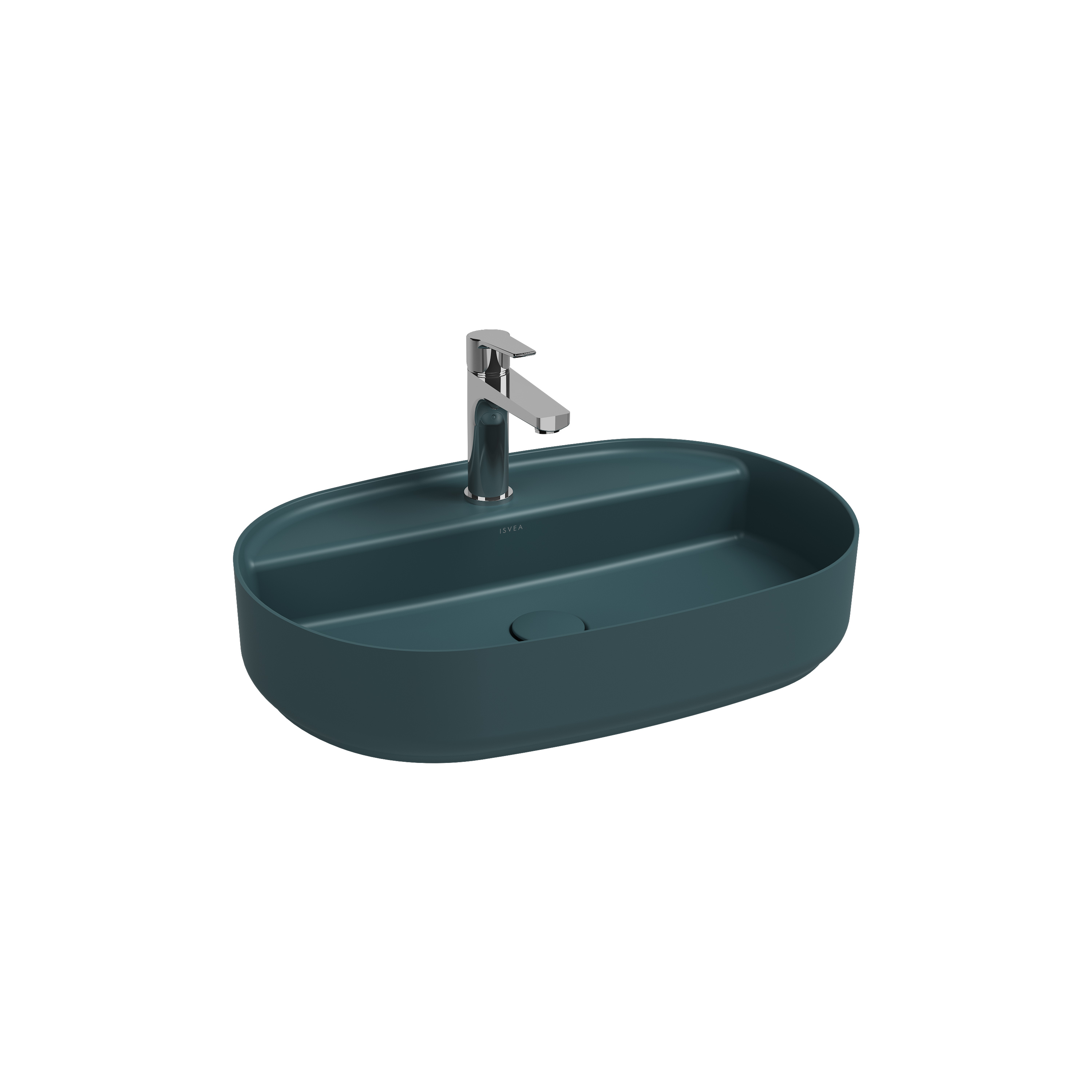 Infinity Counter Top Washbasin 60 cm Petrol Green