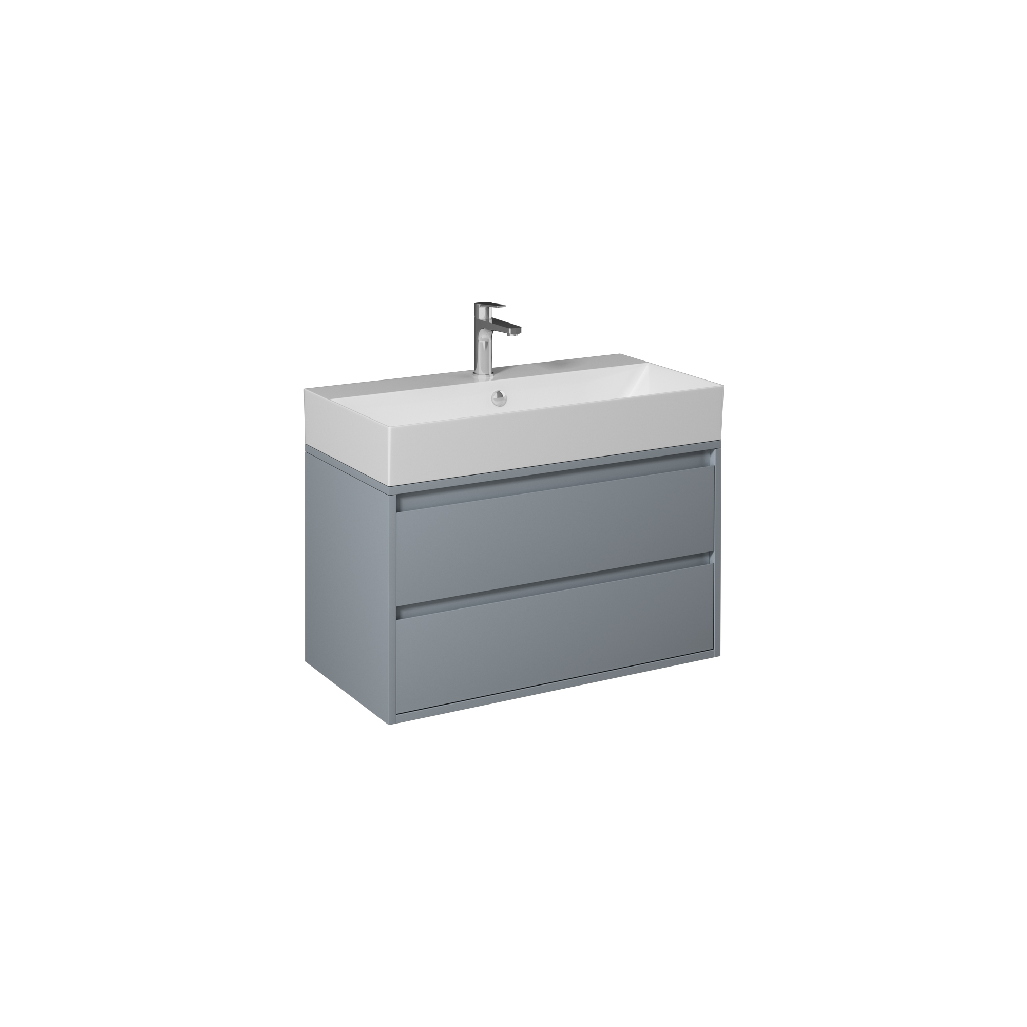 Pro 90cm Lavabo Dolabı 2 Çekmece(10SF50090 dahil) Açık Gri