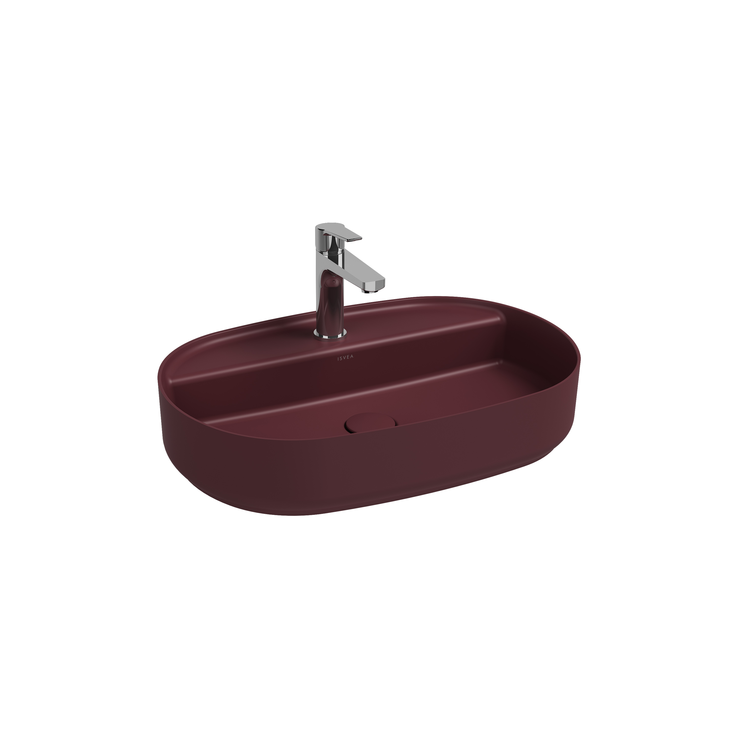 Infinity Tezgah Üstü Lavabo 60 cm Rustik Bordo