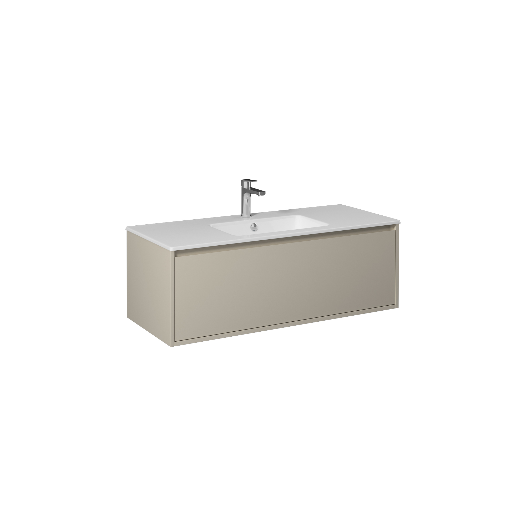 Pro 100cm Washbasin Unit With Single Drawer (10SL50101SV included) Sand Beige