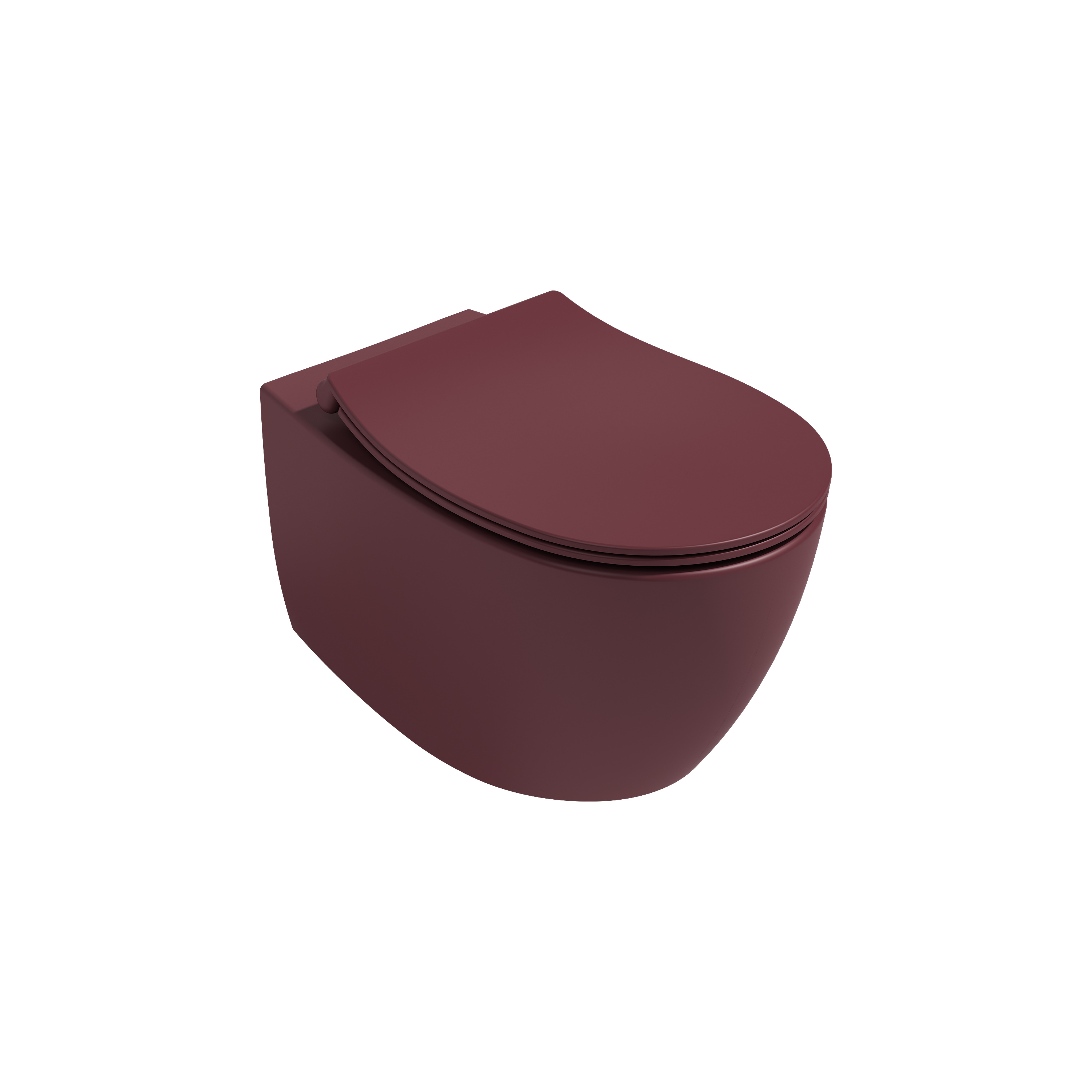 Sentimenti Neo Rimless Wall-hung WC Maroon Red