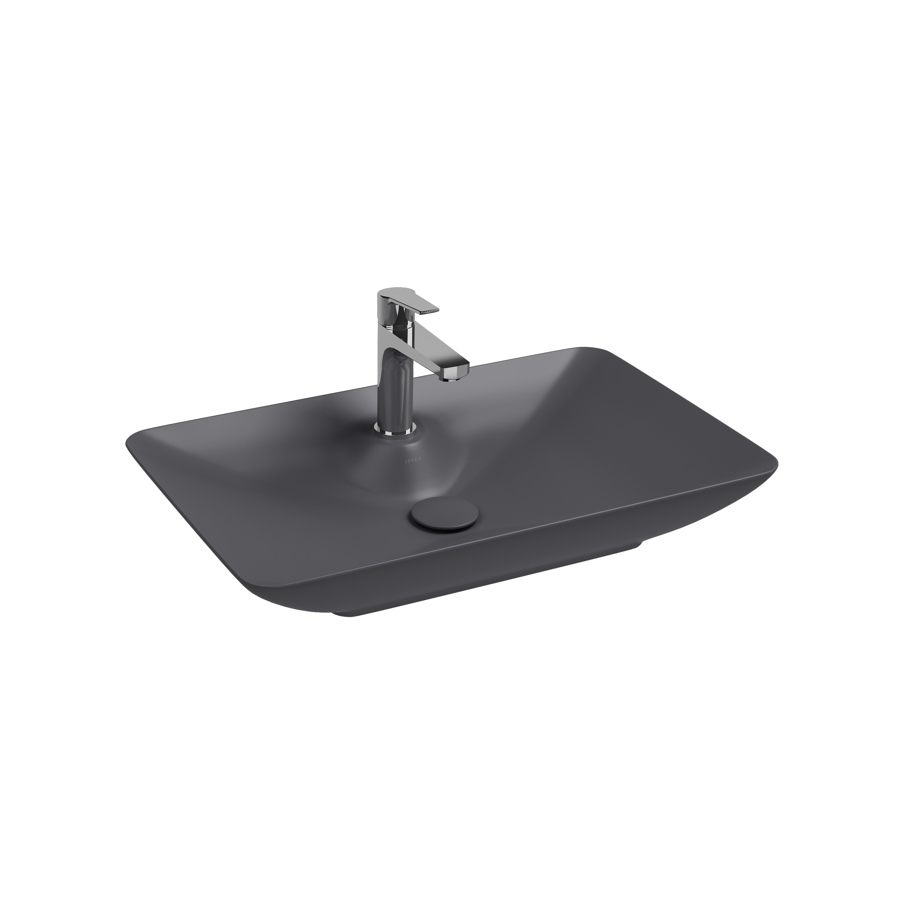 SistemaY Clear Bowl Washbasin 65 cm Anthracite