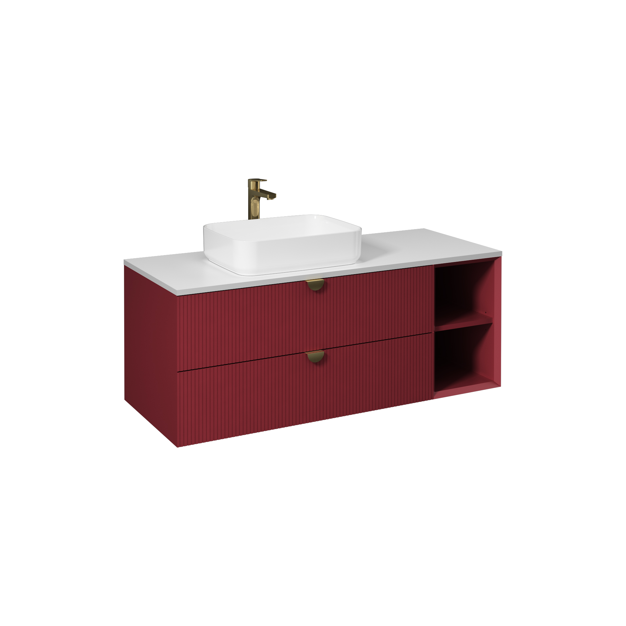 Infinity Washbasin Unit Open Shelf 1 30 cm (10NF65050 2P included) Ruby Red