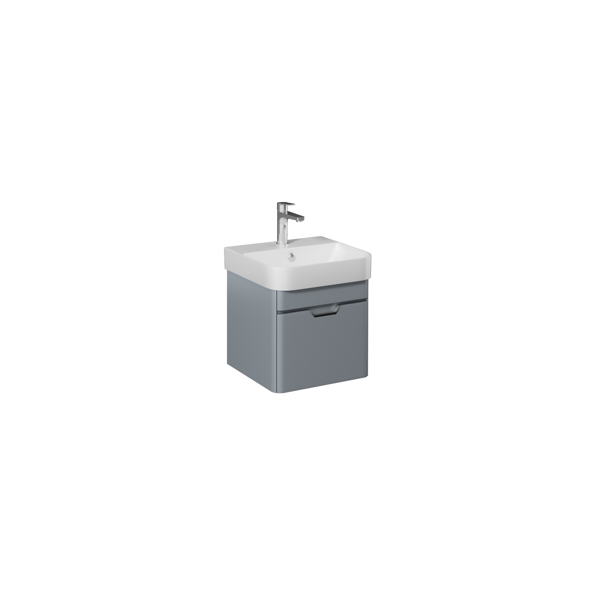 Fonte 57cm Washbasin Unit With Single Drawer (10SQ50057SV included) Gri