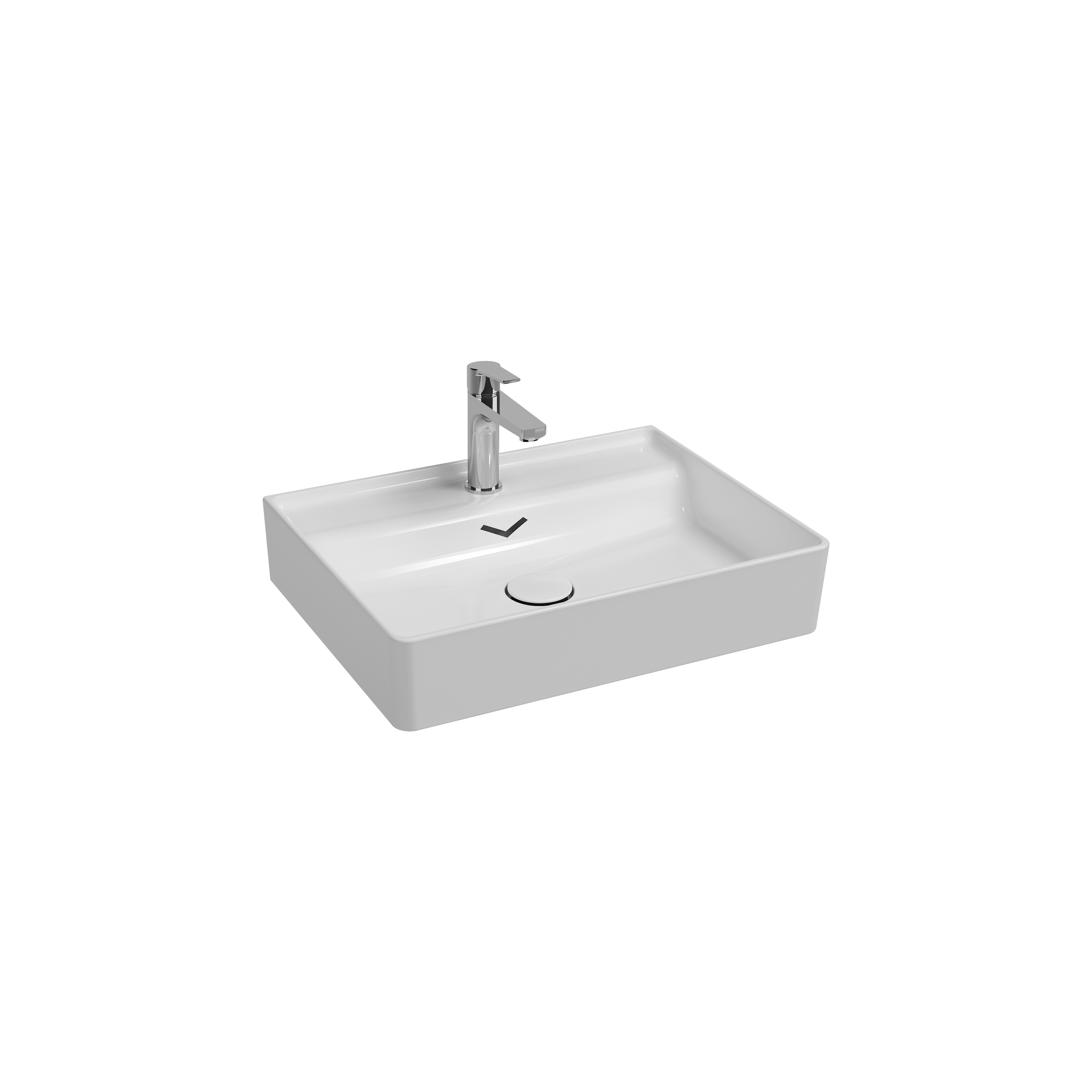 Vea Tezgah Üstü Lavabo 61 cm Beyaz