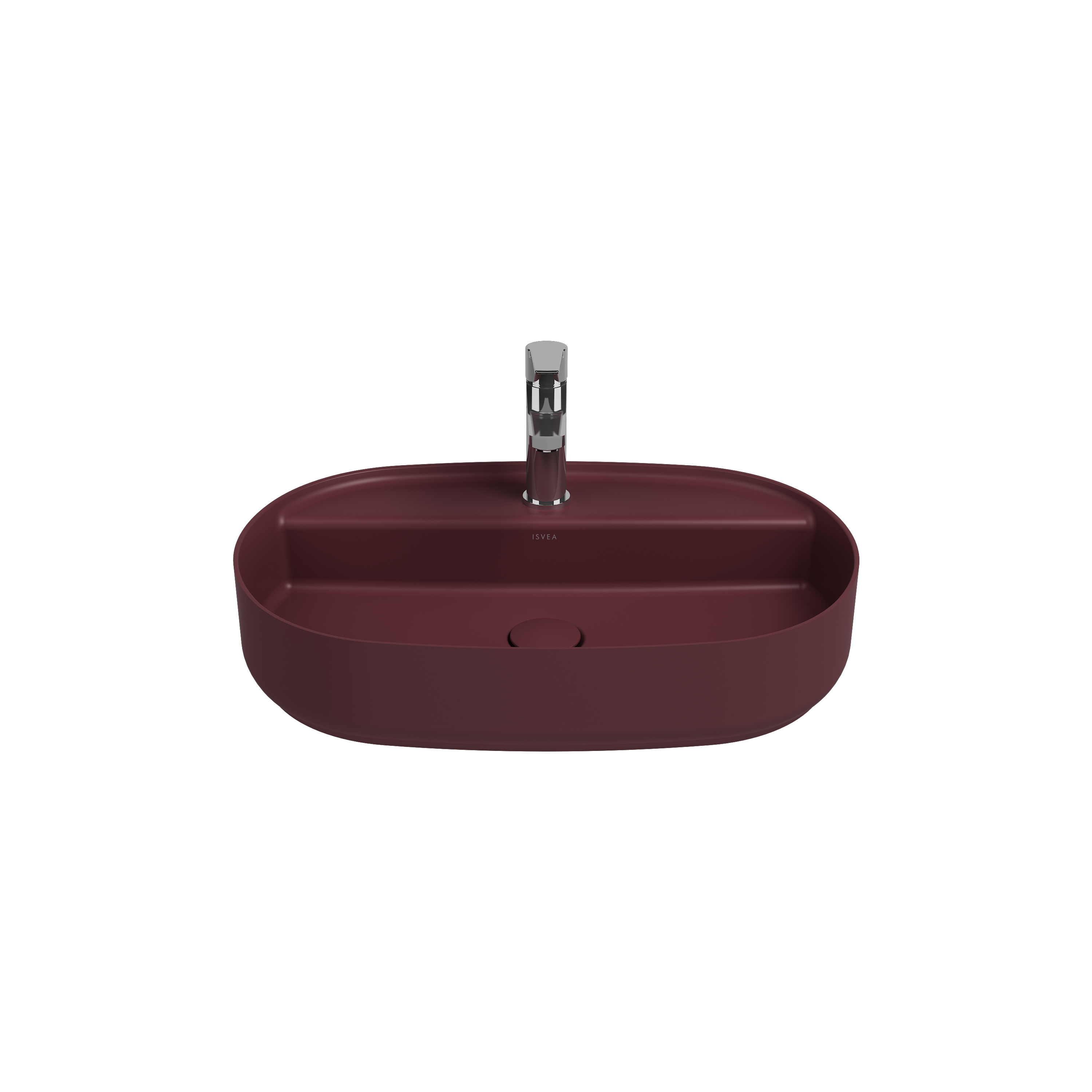 Infinity Tezgah Üstü Lavabo 60 cm Rustik Bordo