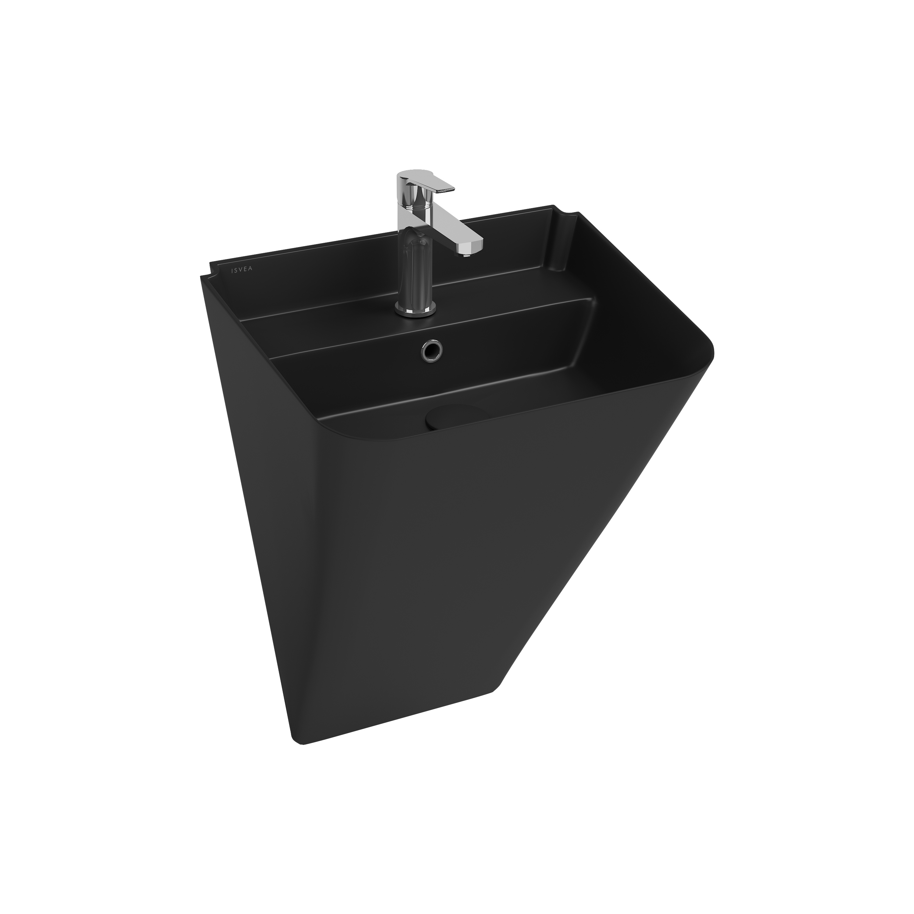 Sott Aqua Asma Monoblok Lavabo 50 cm Siyah