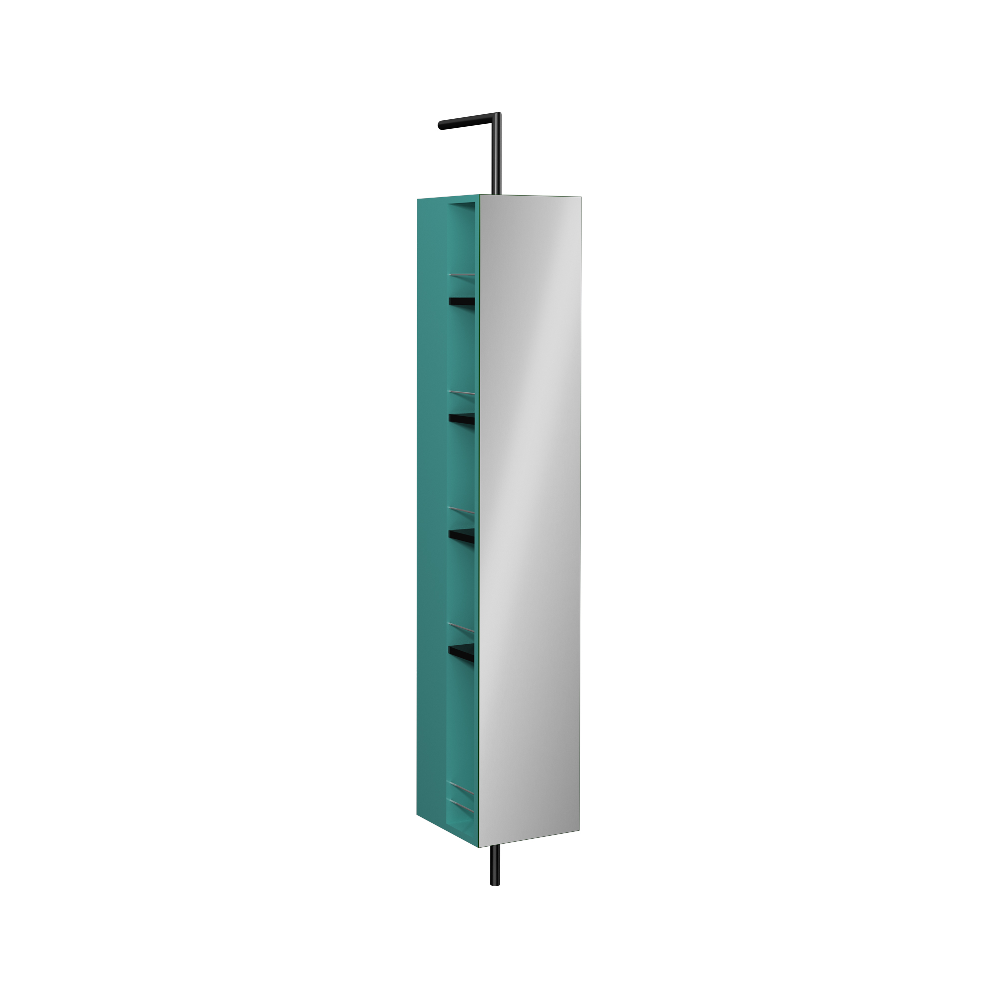 Bei Rotating Tall Unit Mint Turquoise/Black