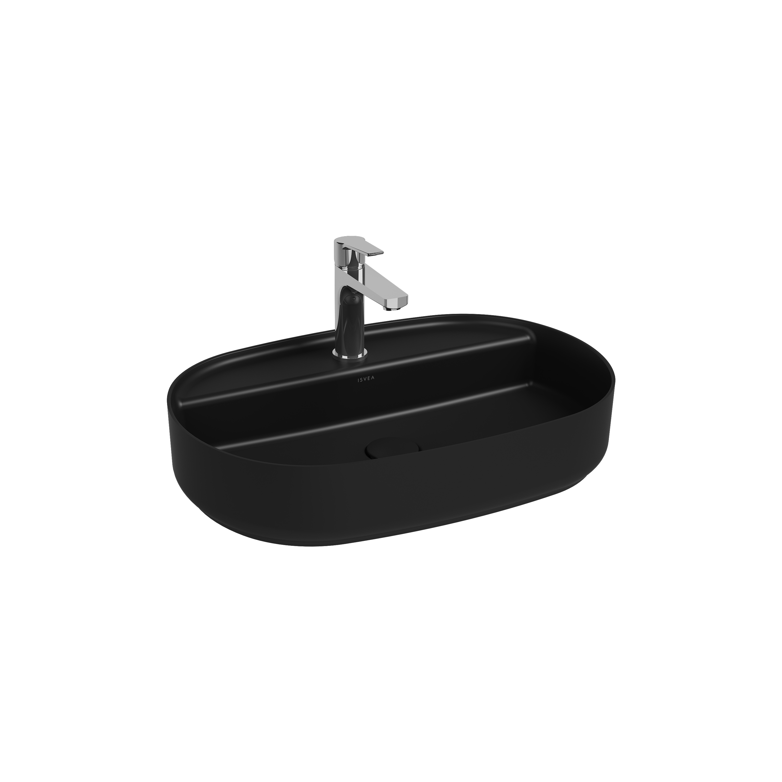 Infinity Tezgah Üstü Lavabo 60 cm Siyah