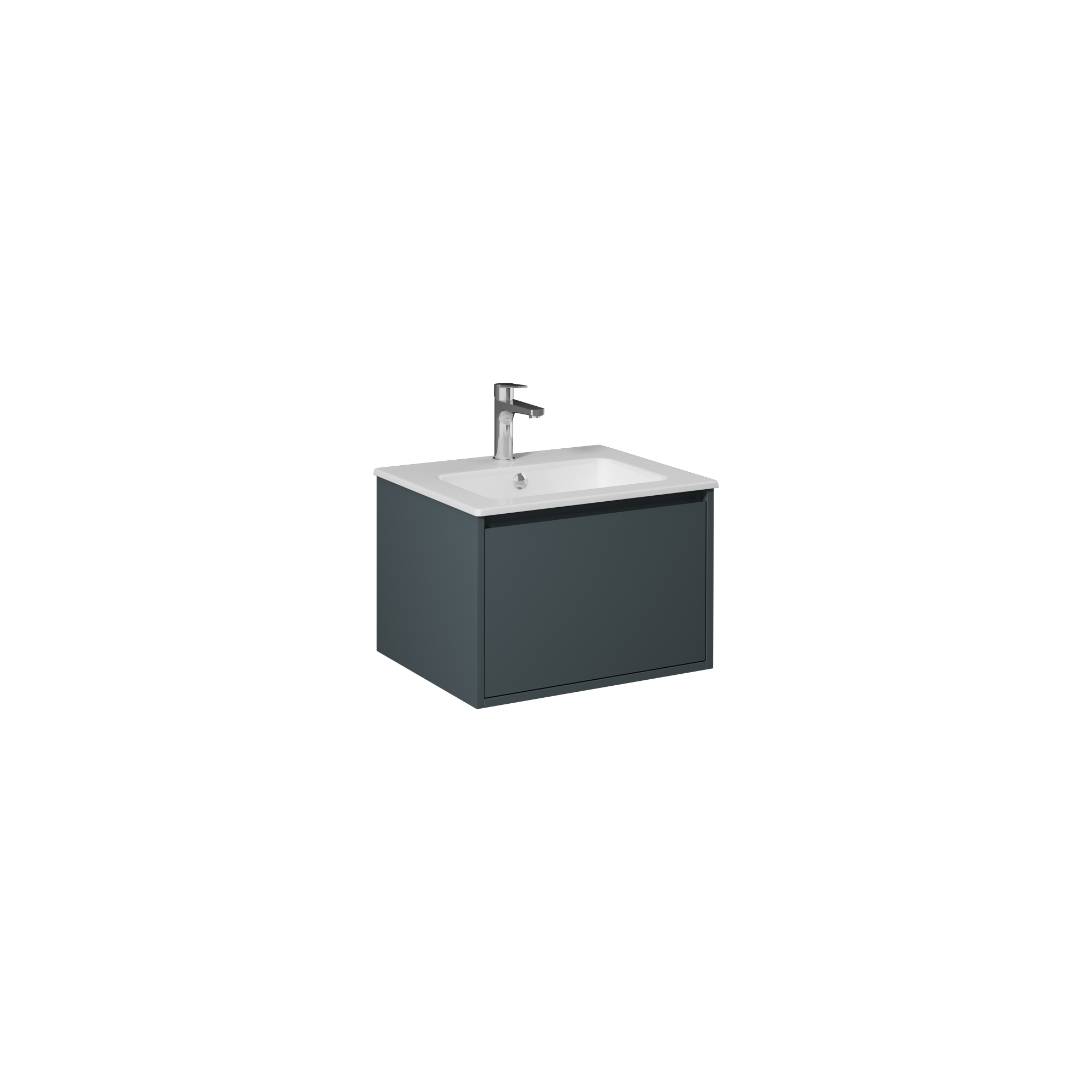 Pro 120cm Washbasin Unit With Two Drawers (10SL50121SV included) Anthracite