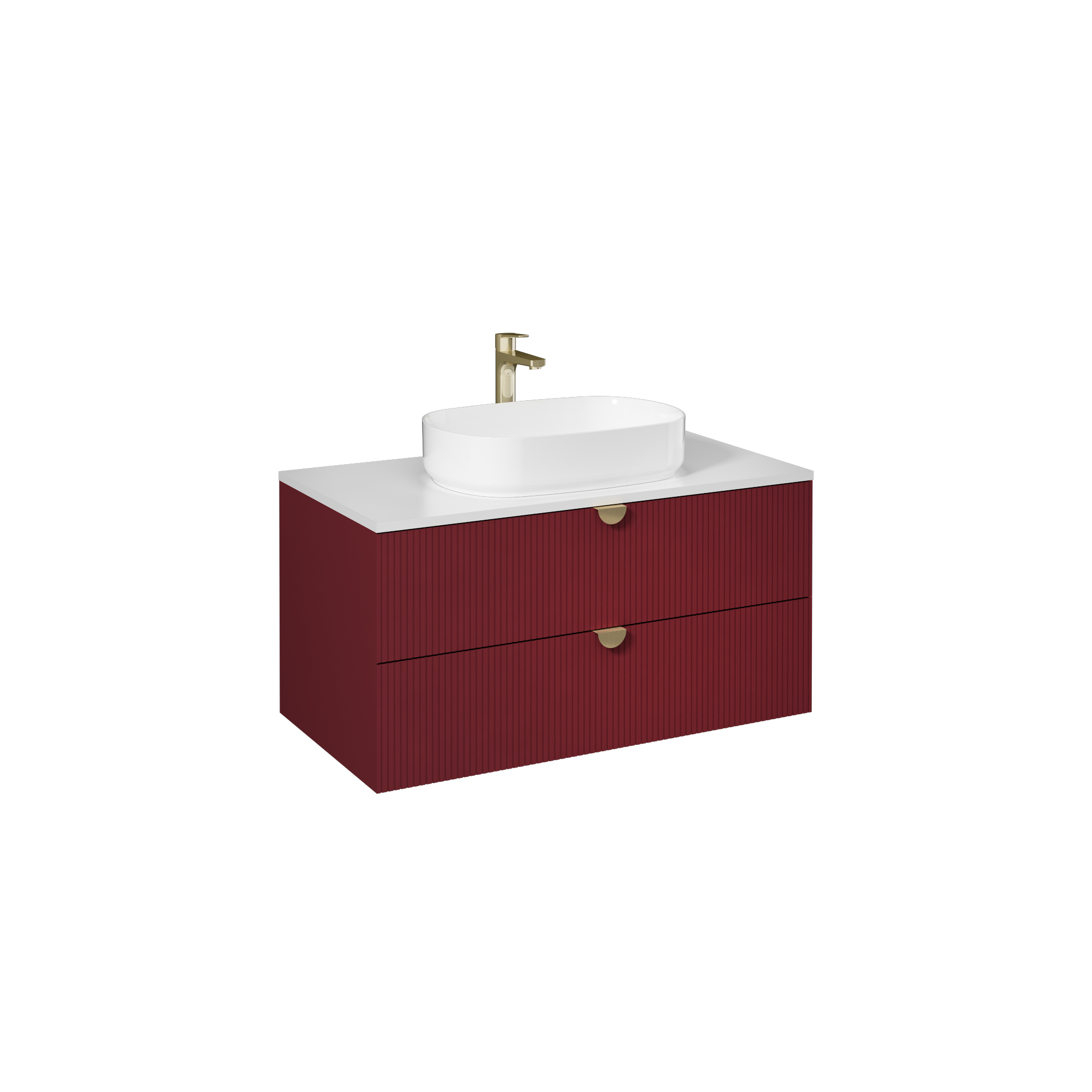 Infinity IWashbasin Unit 100cm (10NF65055 2P included) Ruby Red