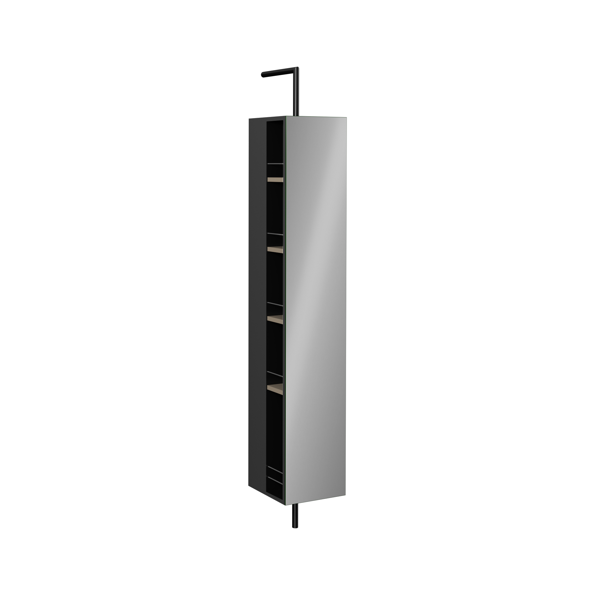 Bei Side Unit Black /Solid Oak