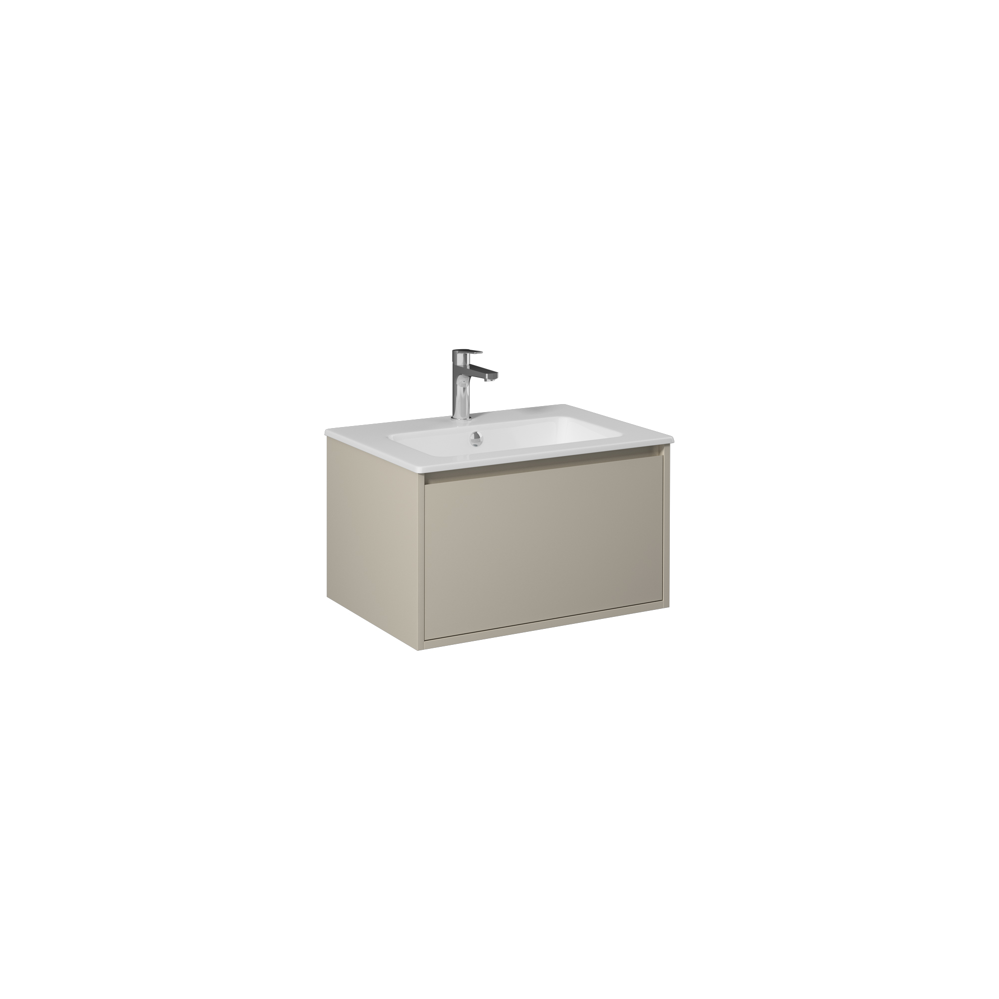 Pro 60cm Washbasin Unit With Single Drawer (10SL50061SV included) Sand Beige