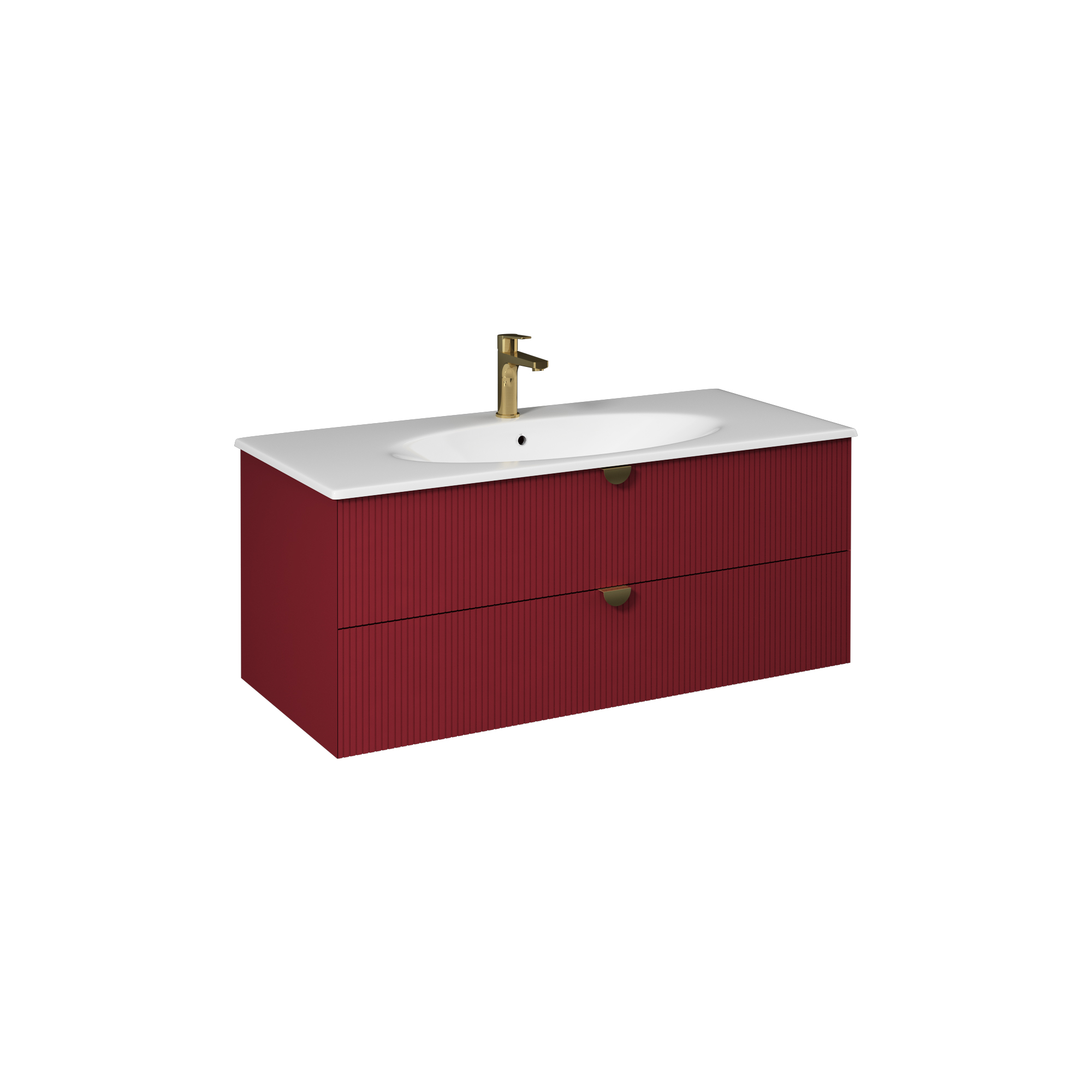 Infinity Washbasin Unit 100cm (10SX51101SV included) Ruby Red