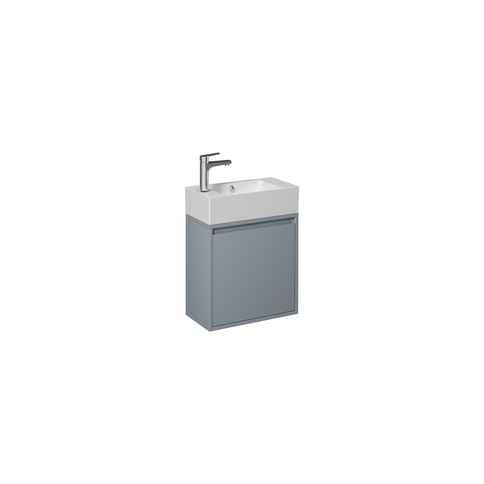 Pro 50cm Washbasin Unit With Single Drawer (10SF50051SV included) Light Grey