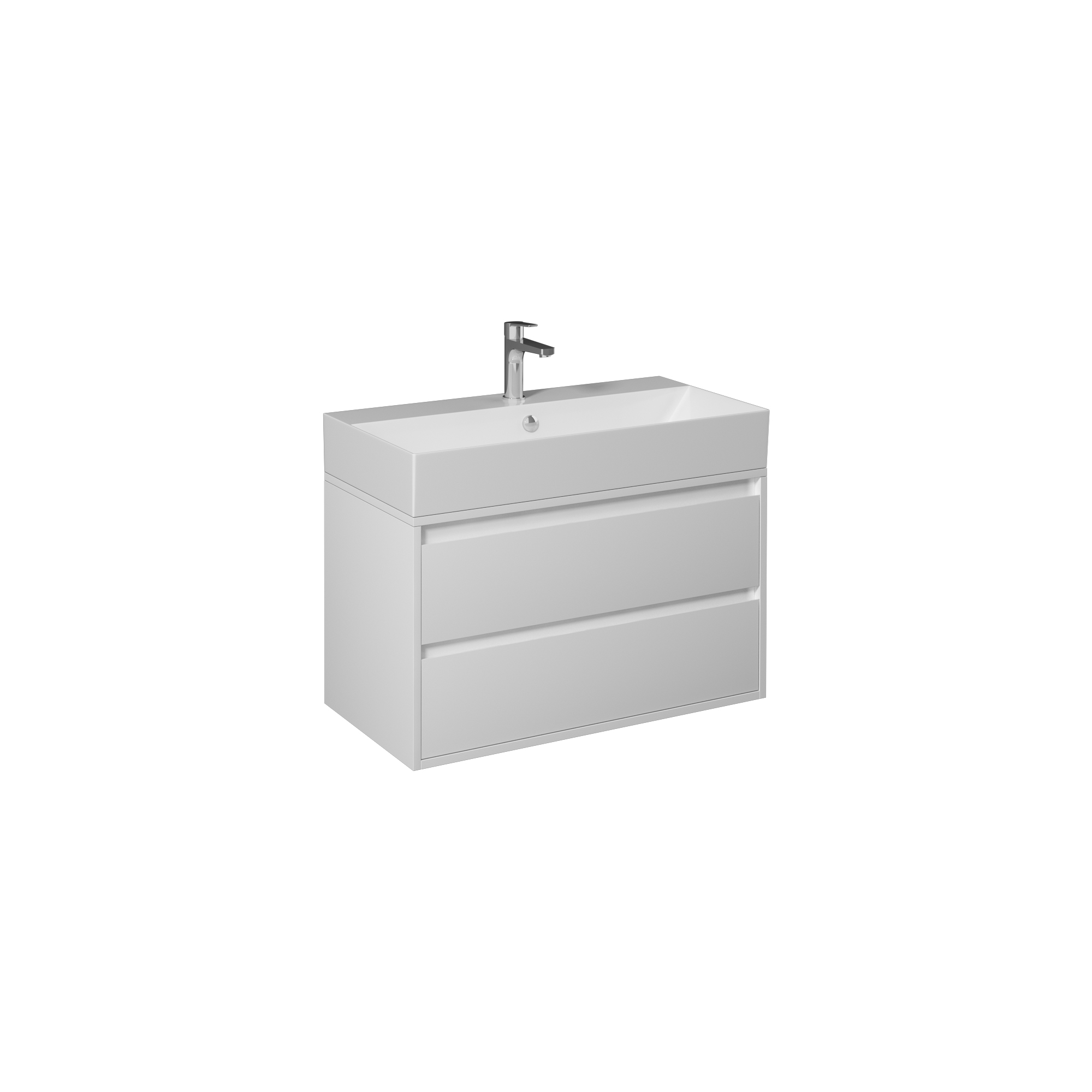 Pro 120cm Washbasin Unit With Single Drawer (10SL51121SV included) White 