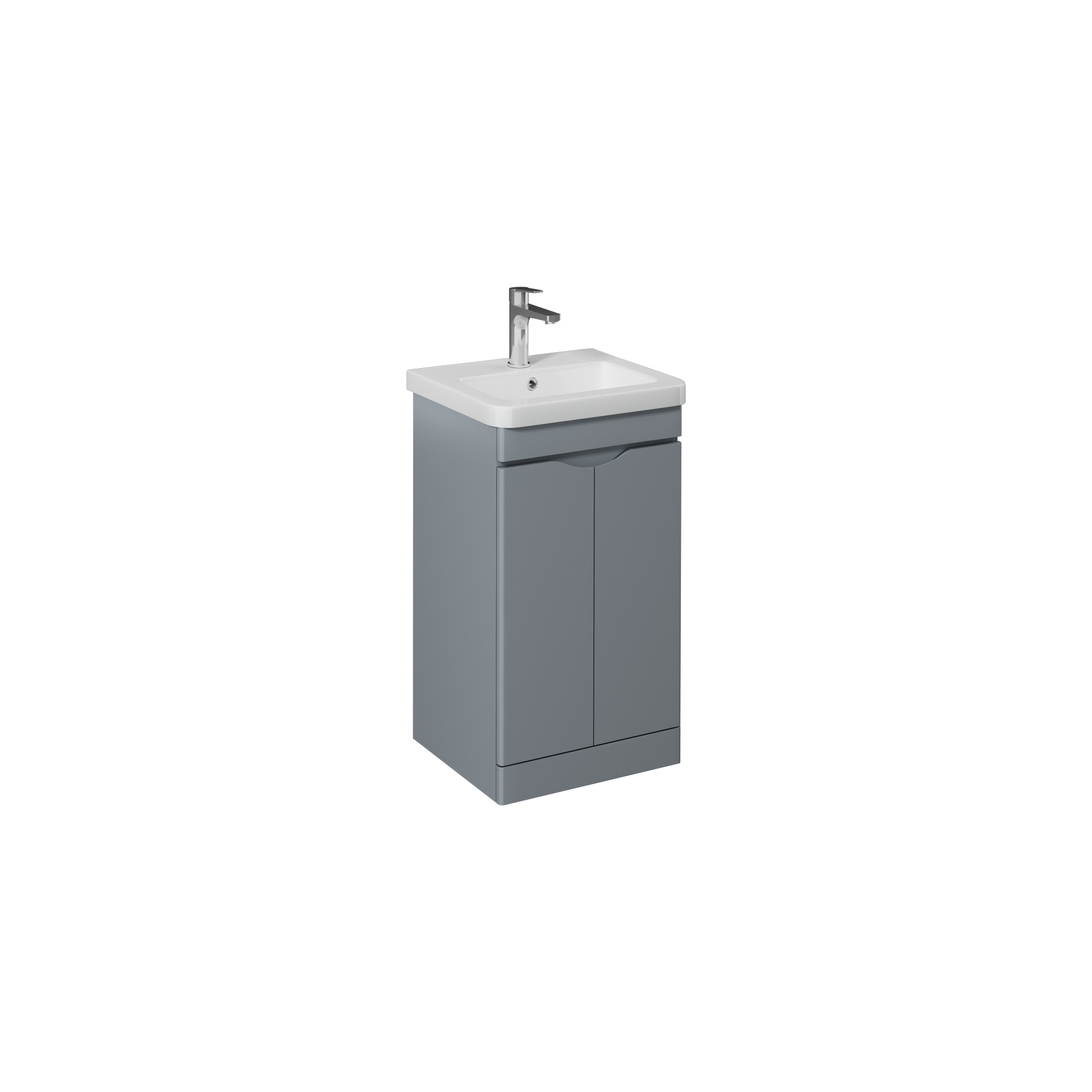 Neo 80cm Washbasin Unit With Single Drawer (10PS50080SV included) Gri