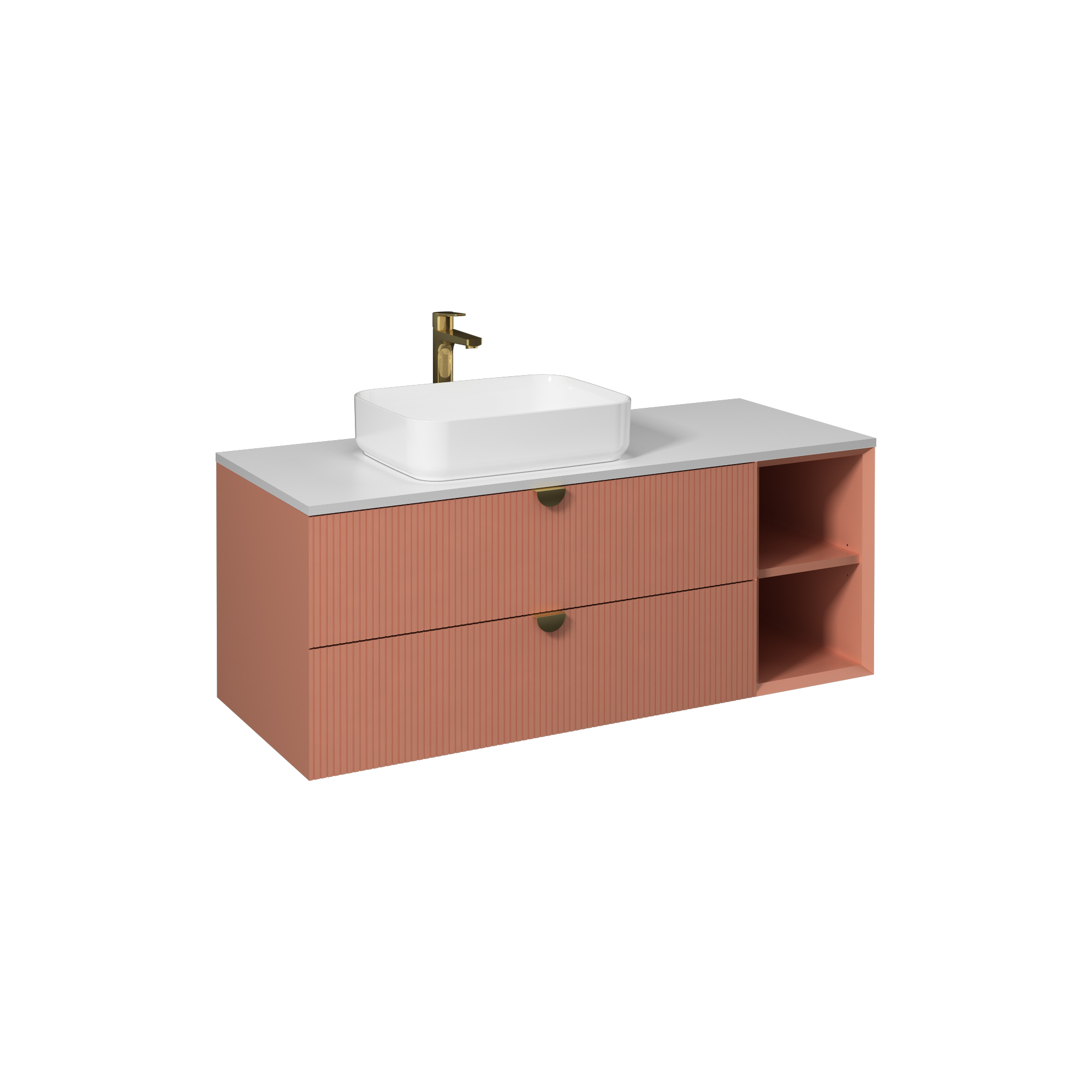 Infinity Washbasin Unit Open Shelf 1 30 cm (10NF65050 included) Pastel Green