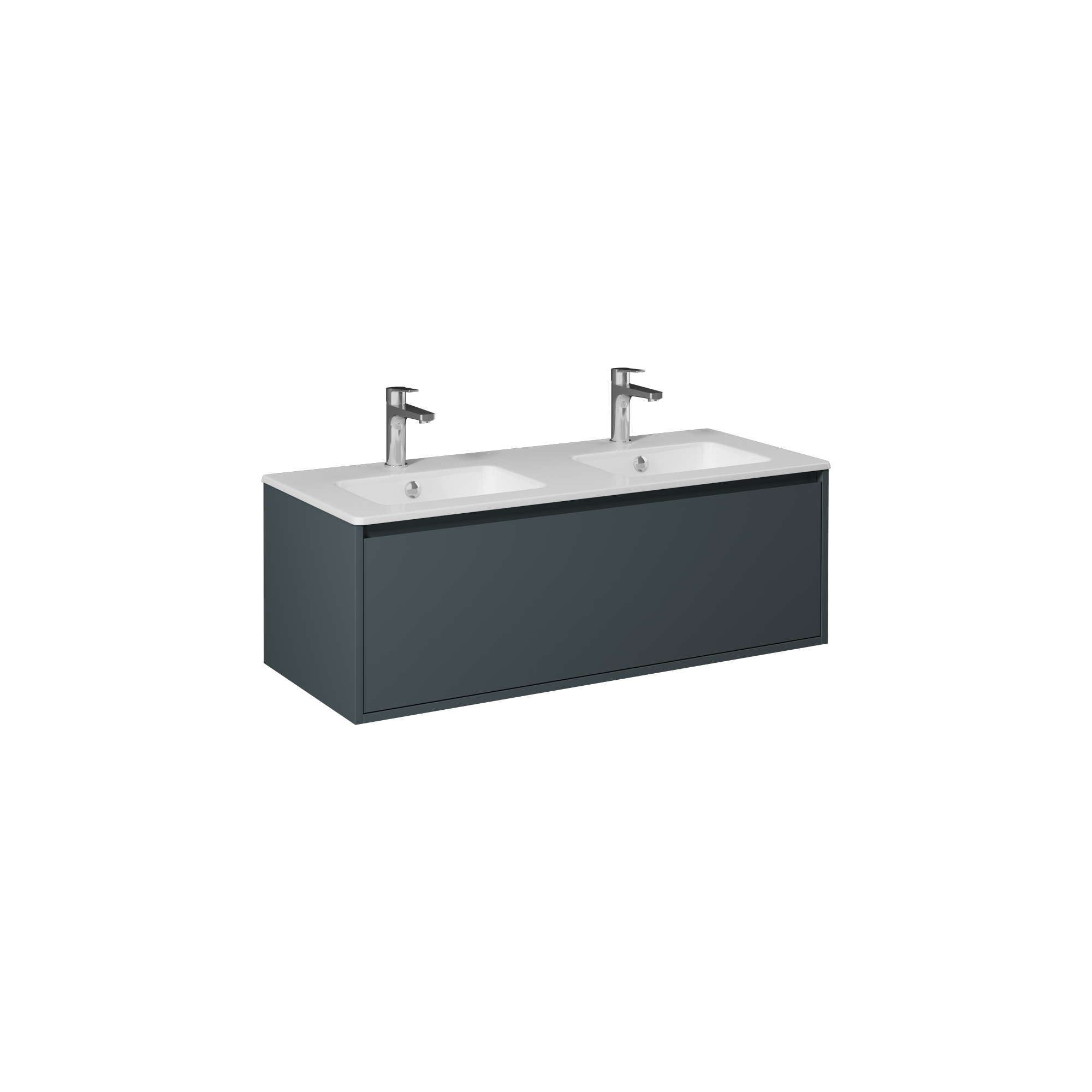 Pro 120cm Washbasin Unit With Single Drawer (10SL51121SV included) Anthracite