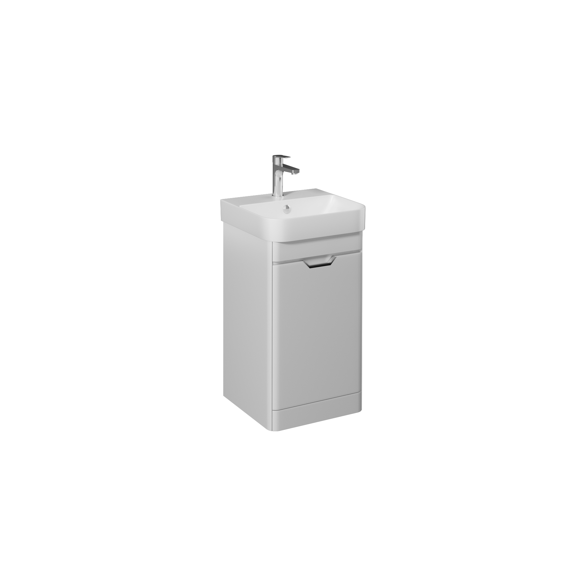 Fonte 48cm Lavabo Dolabı,Kapaklı, Sağ(10SQ50048 dahil) Beyaz