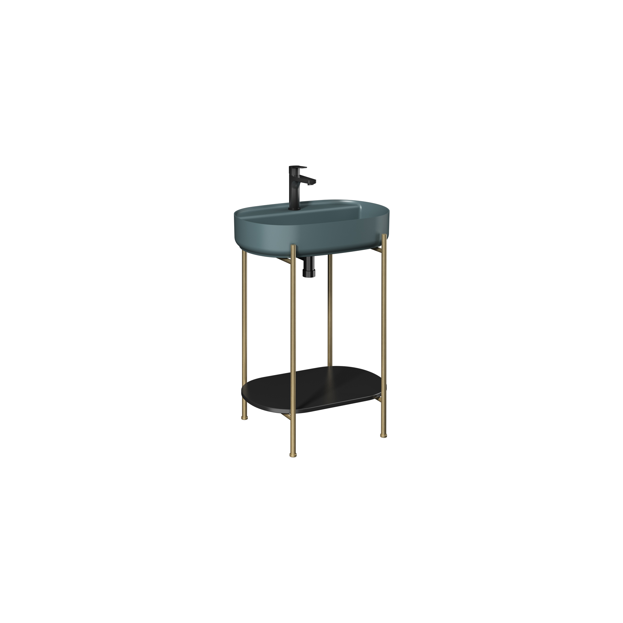 Puno Art 60cm Washbasin Unit (10NF65060 included) Brushed Brass Plated