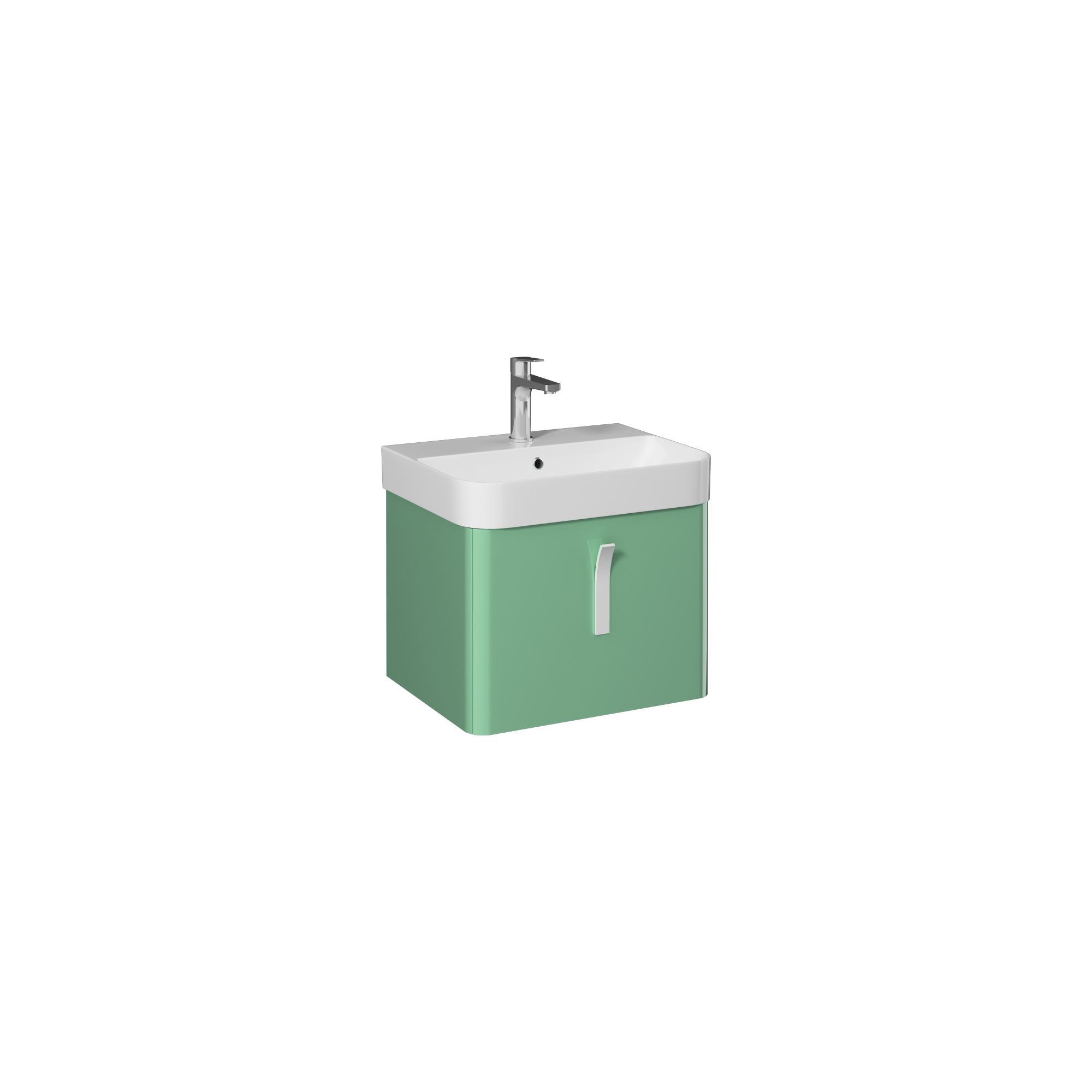 Supra 60cm Washbasin Unit (10SQ50057 included) Pastel Green