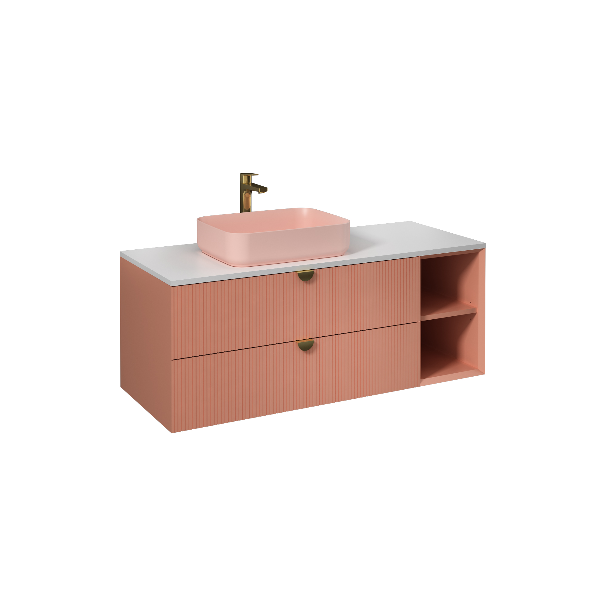 Infinity Washbasin Unit Open Shelf 1 30 cm (10NF65050 included) Pastel Green