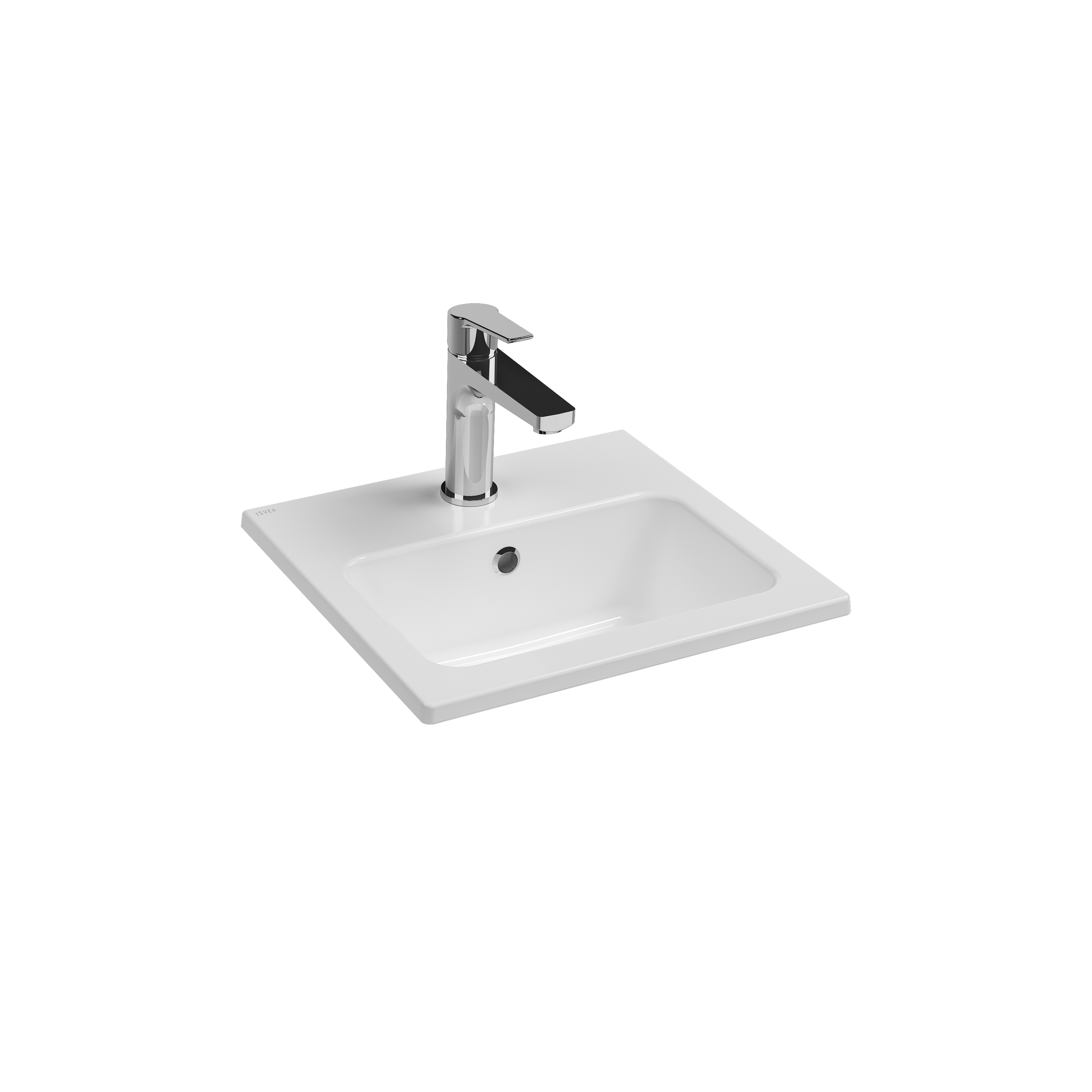 SistemaT Flat Washbasin 40 cm White