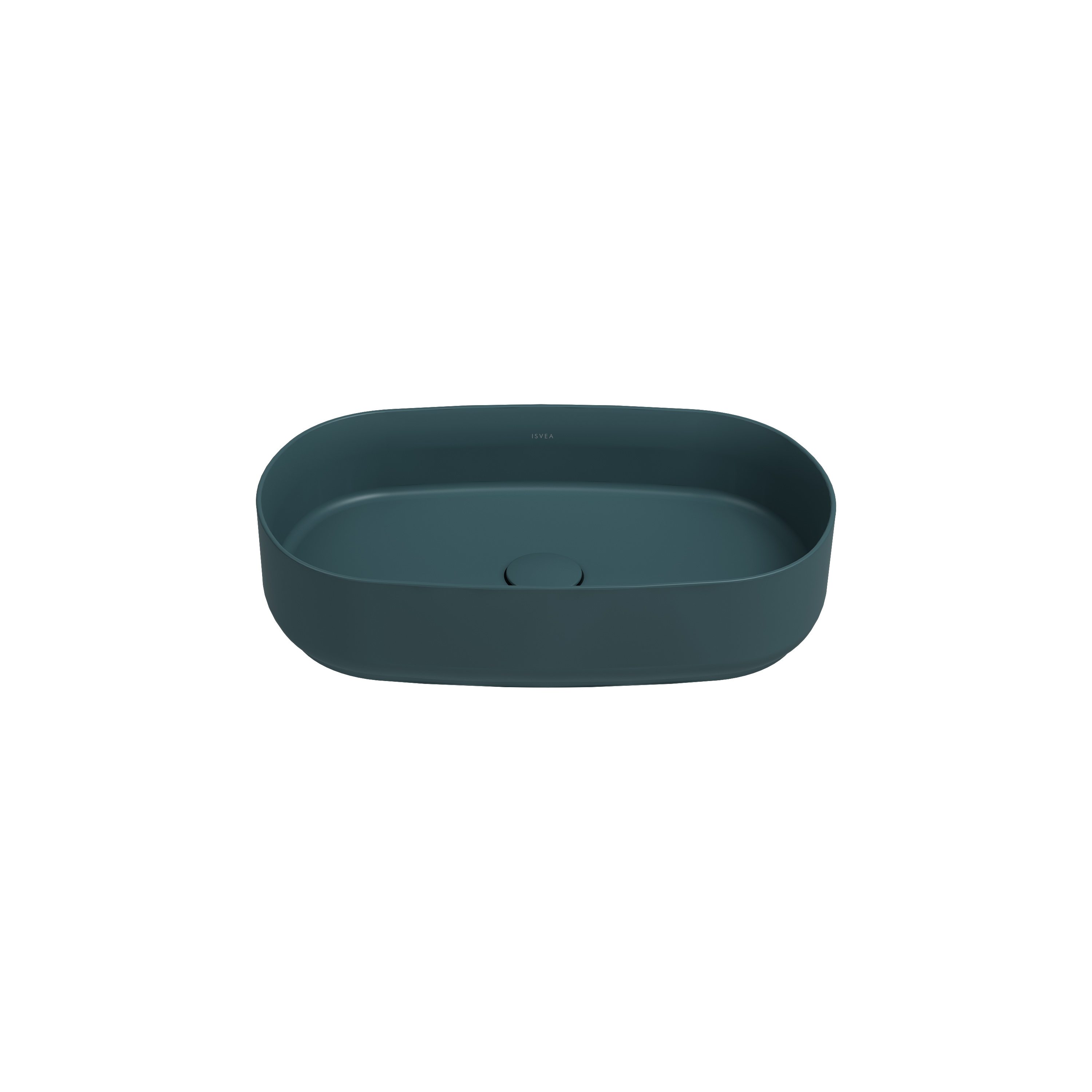 Infinity Counter Top Washbasin 55 cm Petrol Green