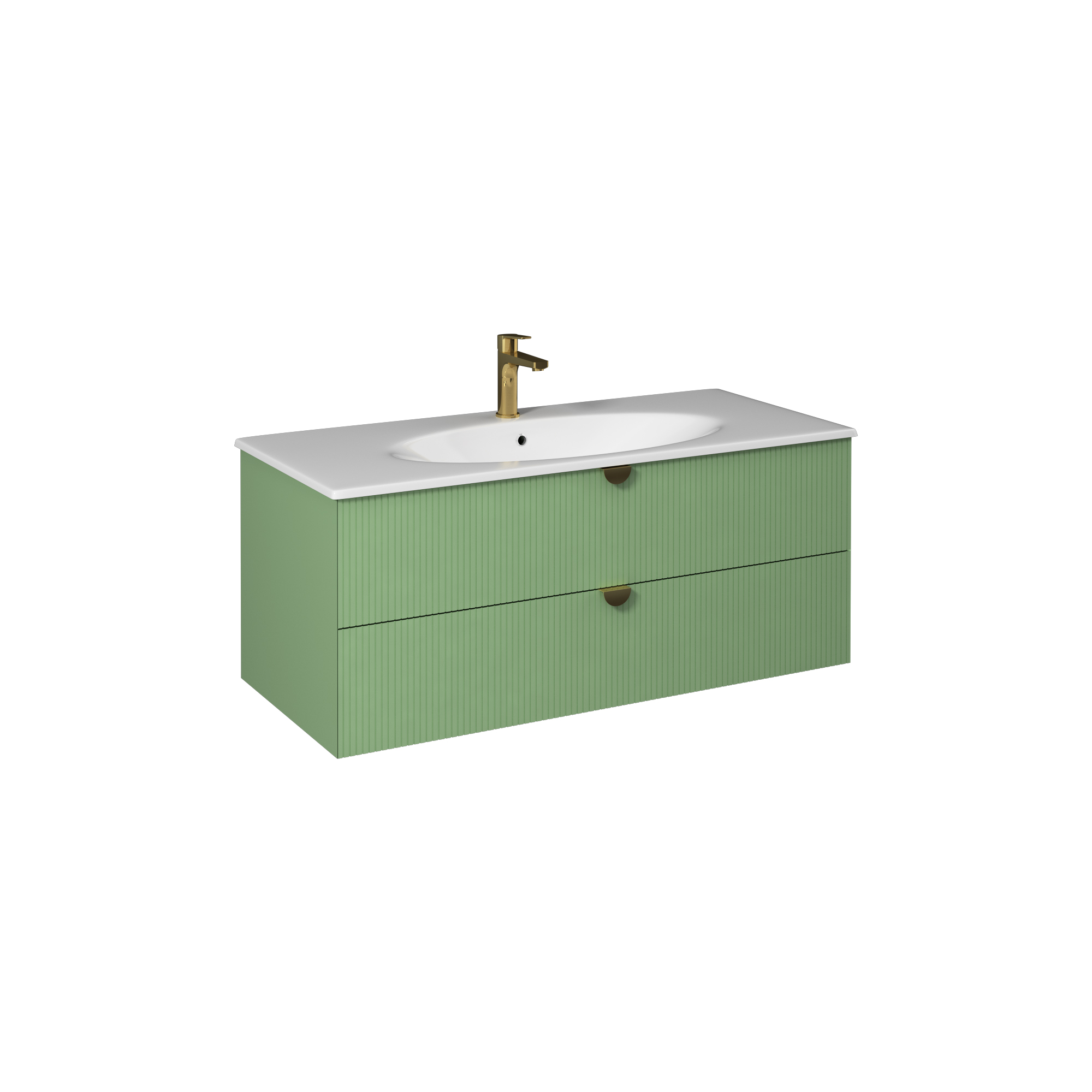 Infinity Washbasin Unit Open Shelf 1 30 cm (10NF65050 included) Pastel Green